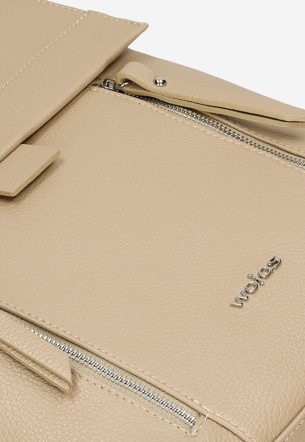 Béžový dámsky ruksak so striebornými detailami 80300-54 Widok 6