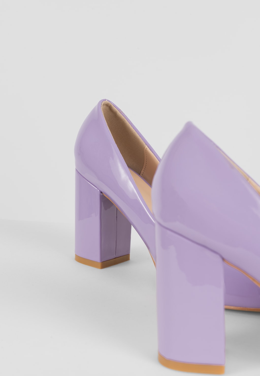 WJS pastelowe fioletowe czółenka damskie na słupku WJS35020-36 Widok 4