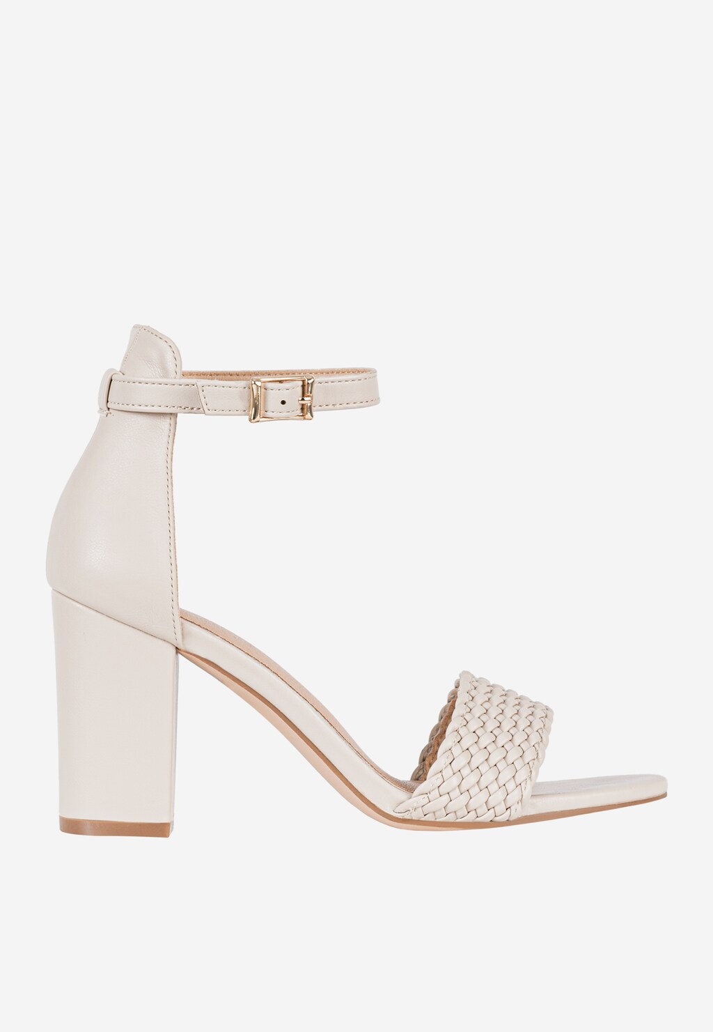 WJS beżowe sandały z plecionym paskiem WJS74081-54 Widok 2