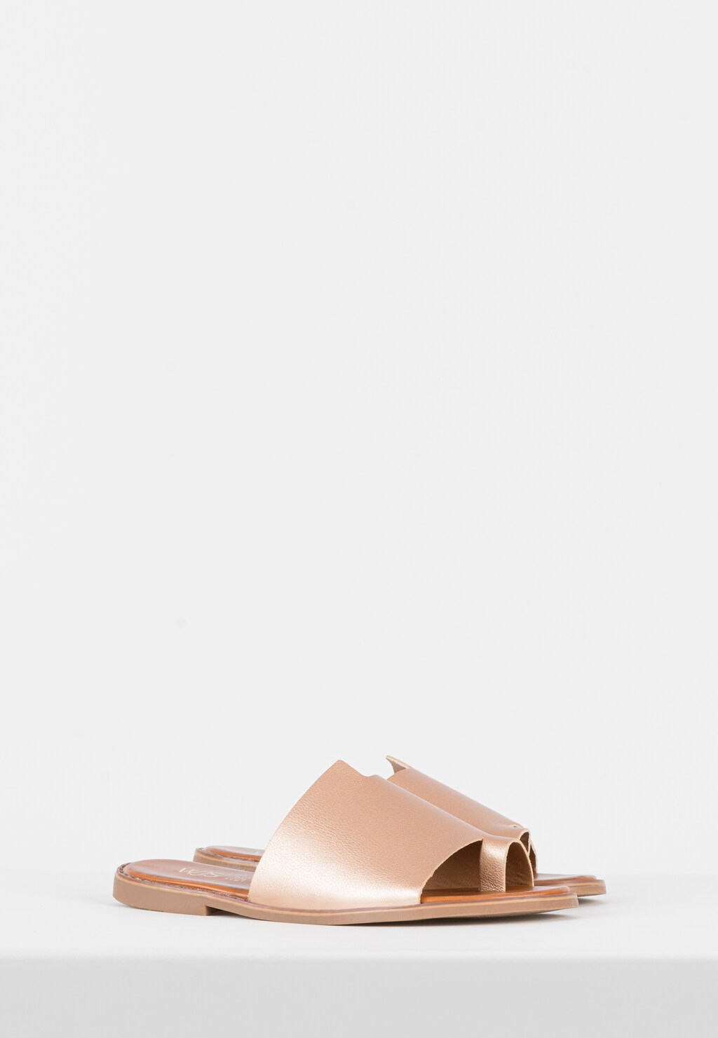 WJS złote klapki damskie na płaskiej podeszwie WJS91067-58 Widok 3