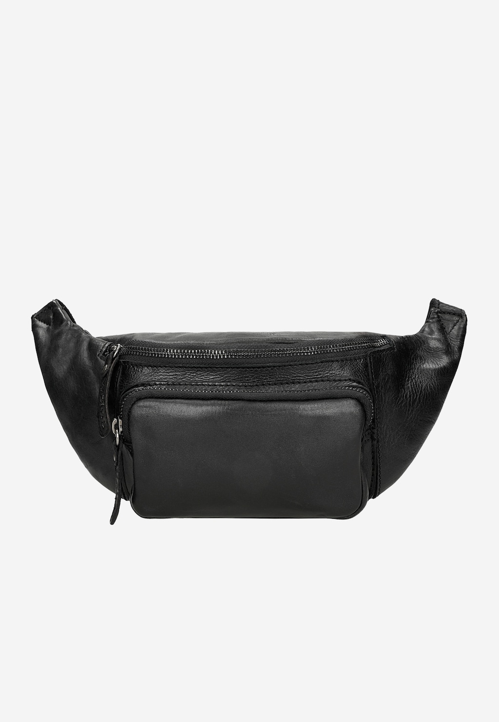 Čierna kožená pánska taška typu ľadvinka 80352-51 Widok 1