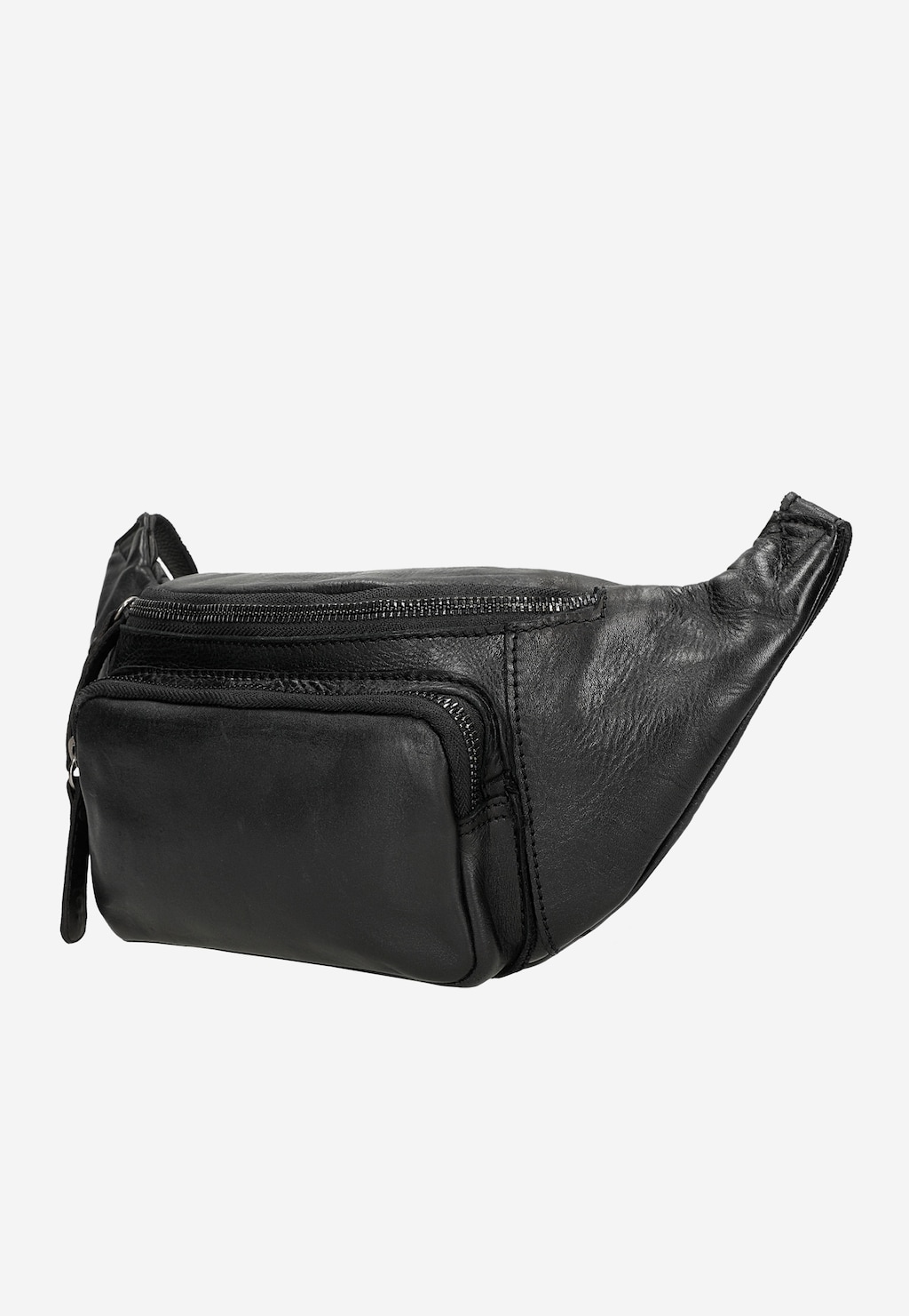 Čierna kožená pánska taška typu ľadvinka 80352-51 Widok 2