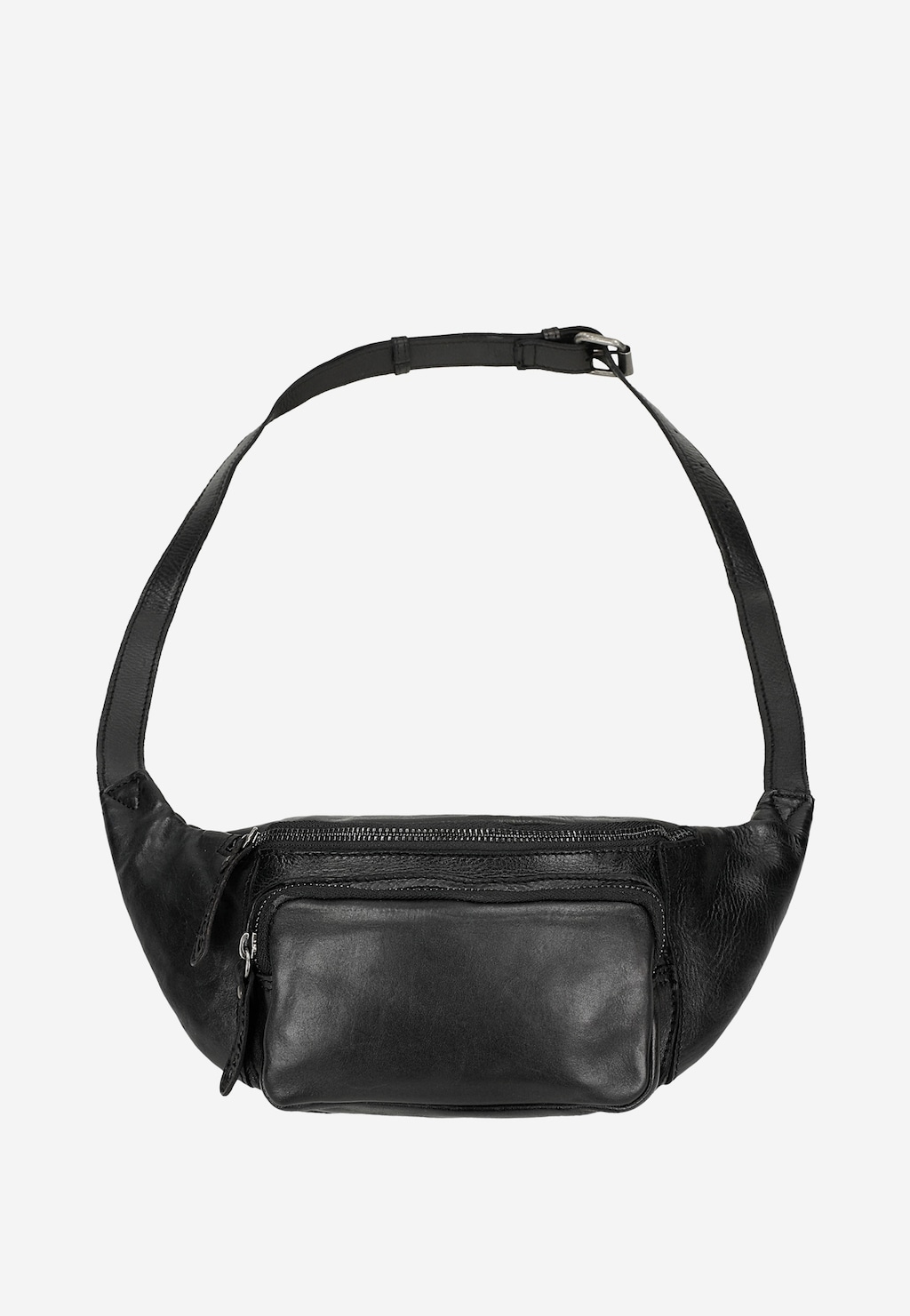 Čierna kožená pánska taška typu ľadvinka 80352-51 Widok 4