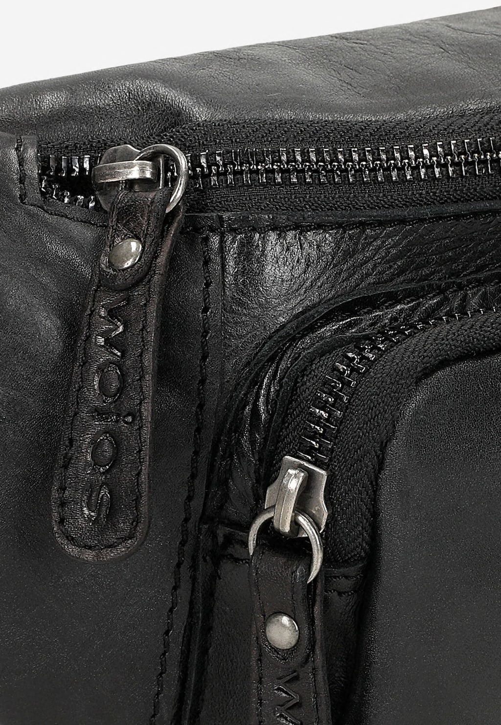 Čierna kožená pánska taška typu ľadvinka 80352-51 Widok 5