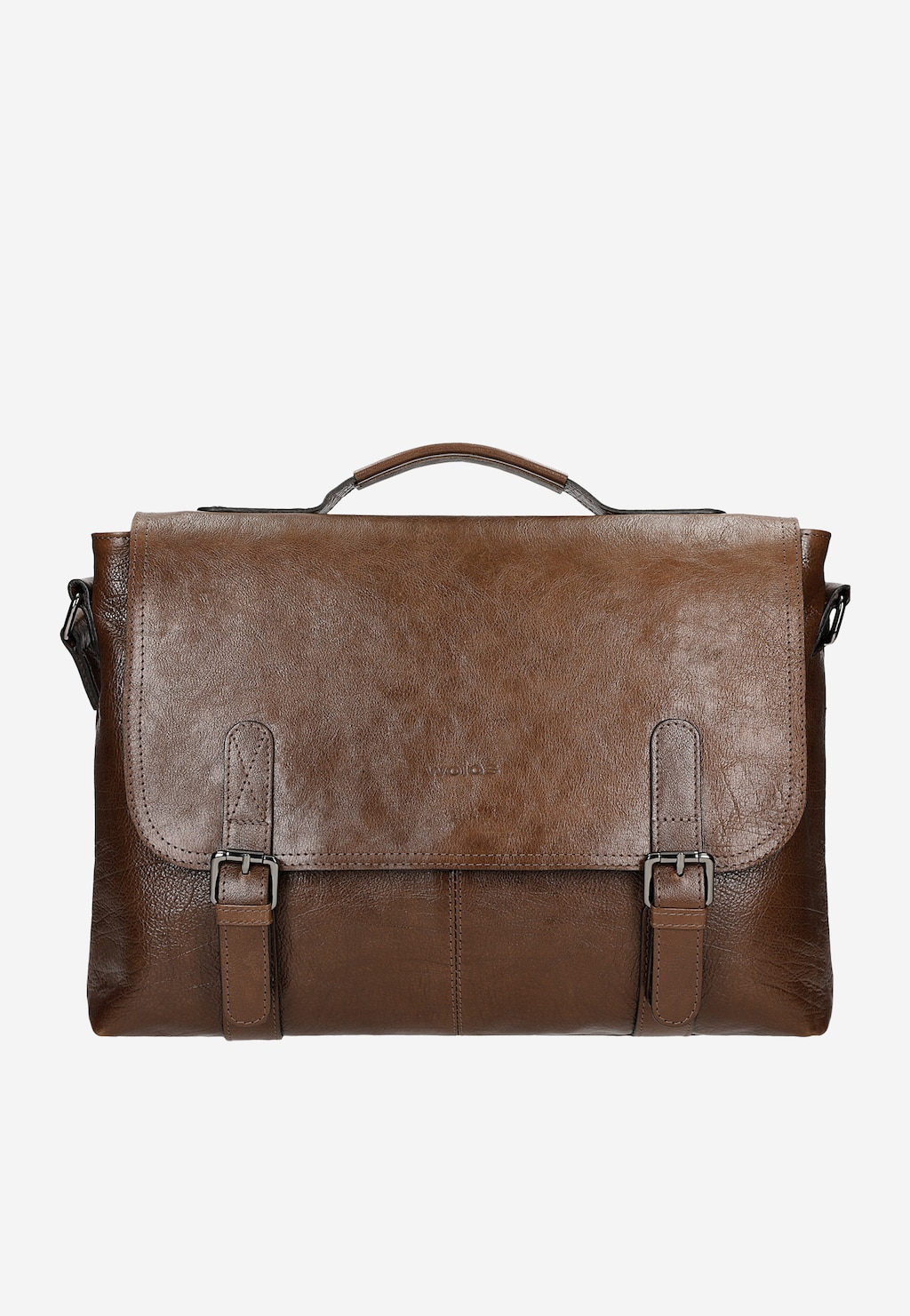 Duża brązowa torba męska ze skóry licowej 80357-52 Widok 2