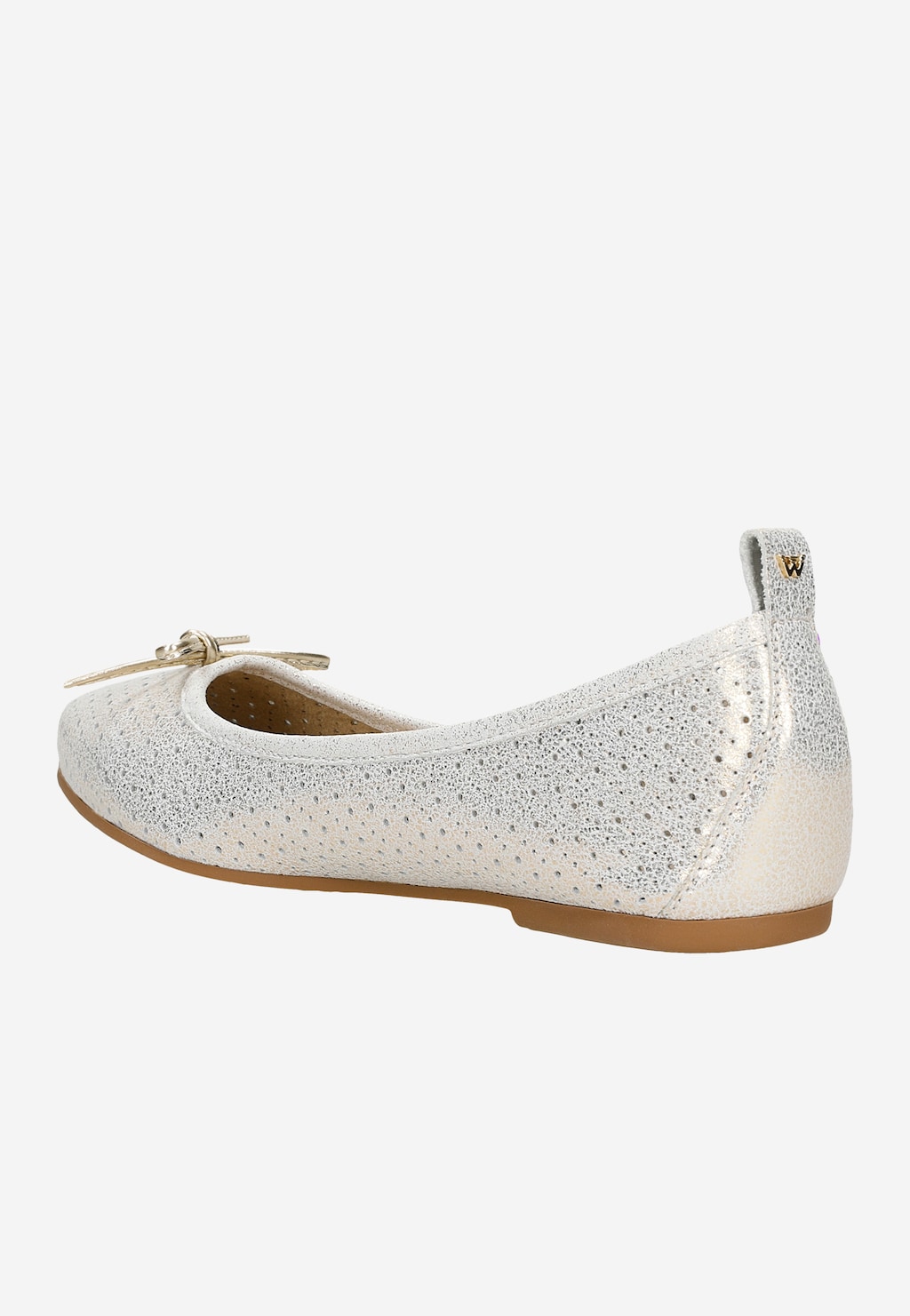 Złote ażurowe damskie baleriny 44028-58 Widok 4