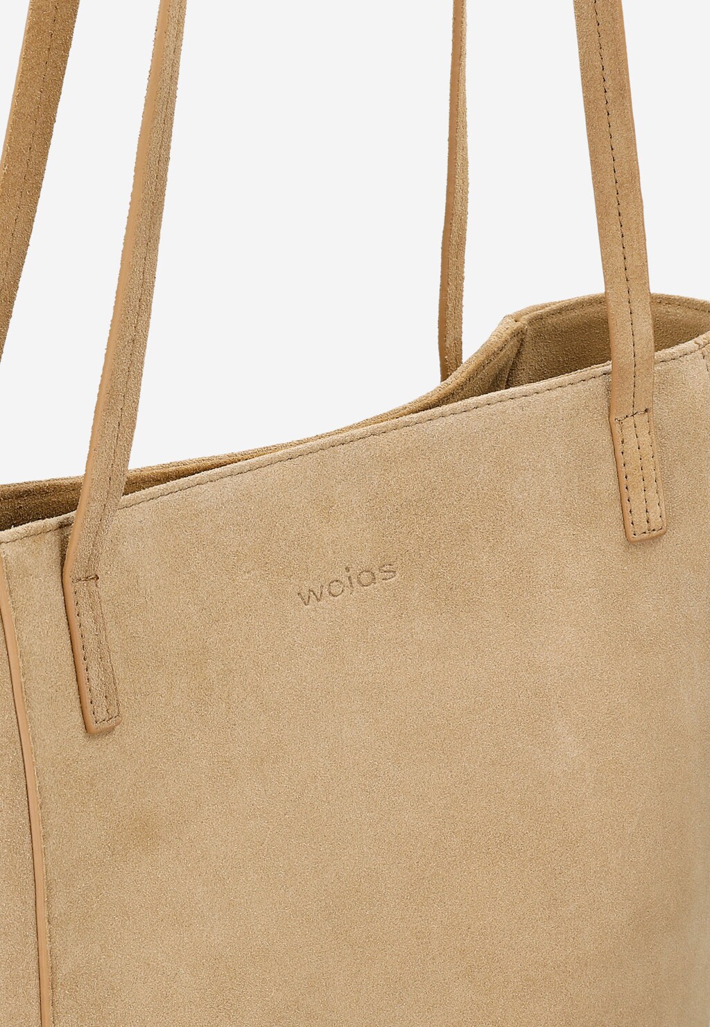 Duża beżowa torebka damska shopper bag 80333-64 Widok 5