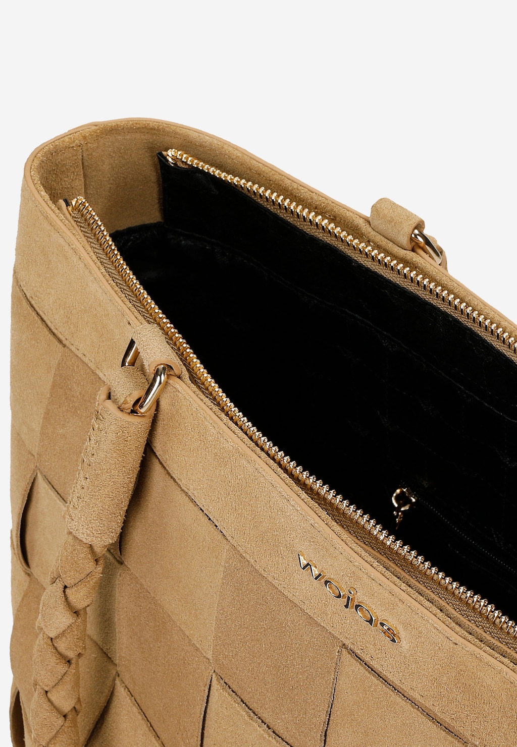 Velká kabelka přes rameno v béžové barvě 80224-64 Widok 4