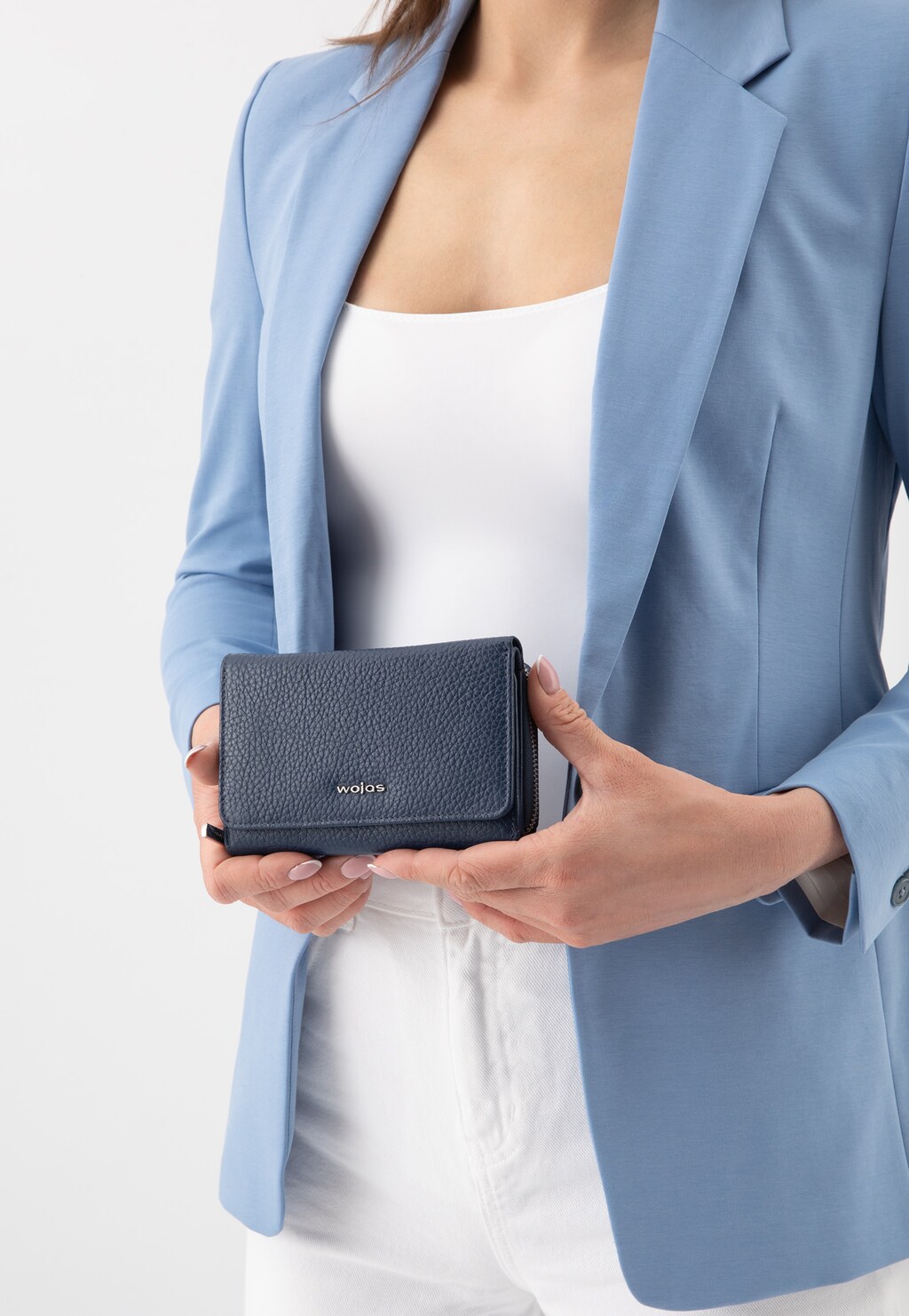 Krásna tmavomodrá dámska peňaženka z odolnej lícovej kože 91036-56 Widok 1