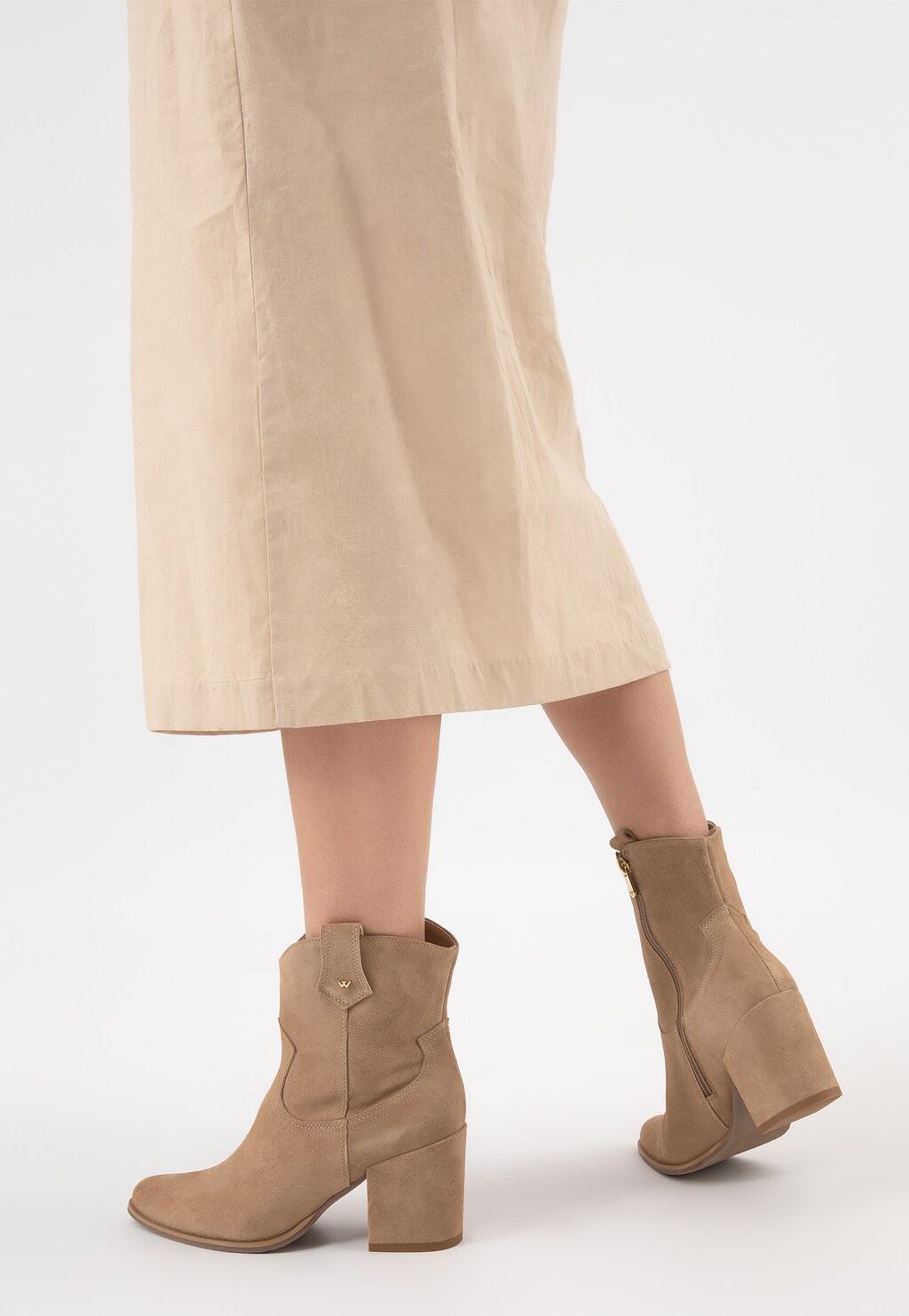 Pohodlné dámske členkové topánky nna podpätku 55201-64 Widok 7