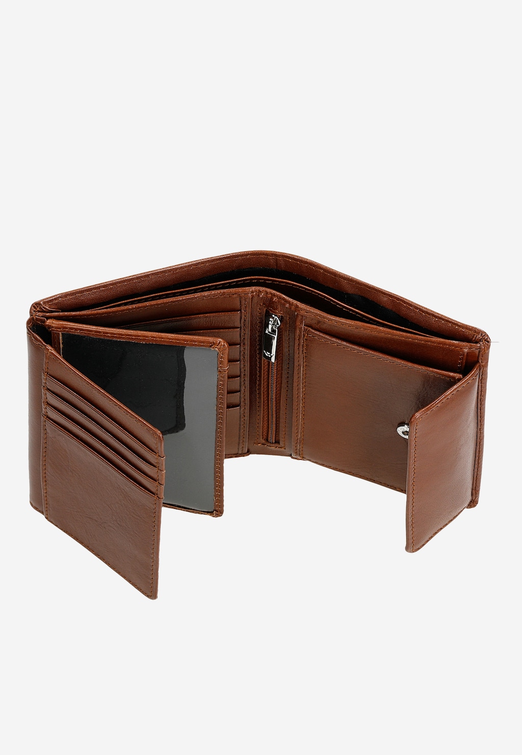 Štýlová pánska peňaženka z hnedej lícovej kože 91073-53 Widok 7