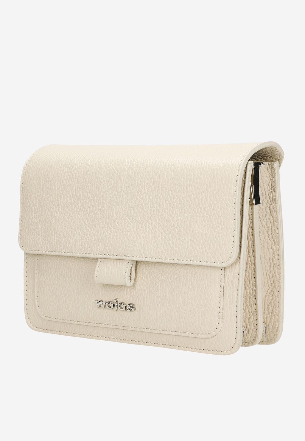 Světle béžová malá dámská kabelka z hladké kůže 80240-54 Widok 3