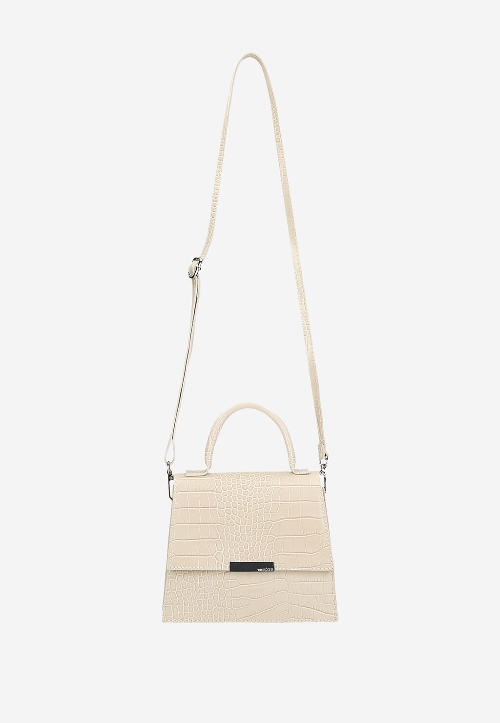 Skórzana torebka damska w kolorze jasnego beżu 80255-74 Widok 5