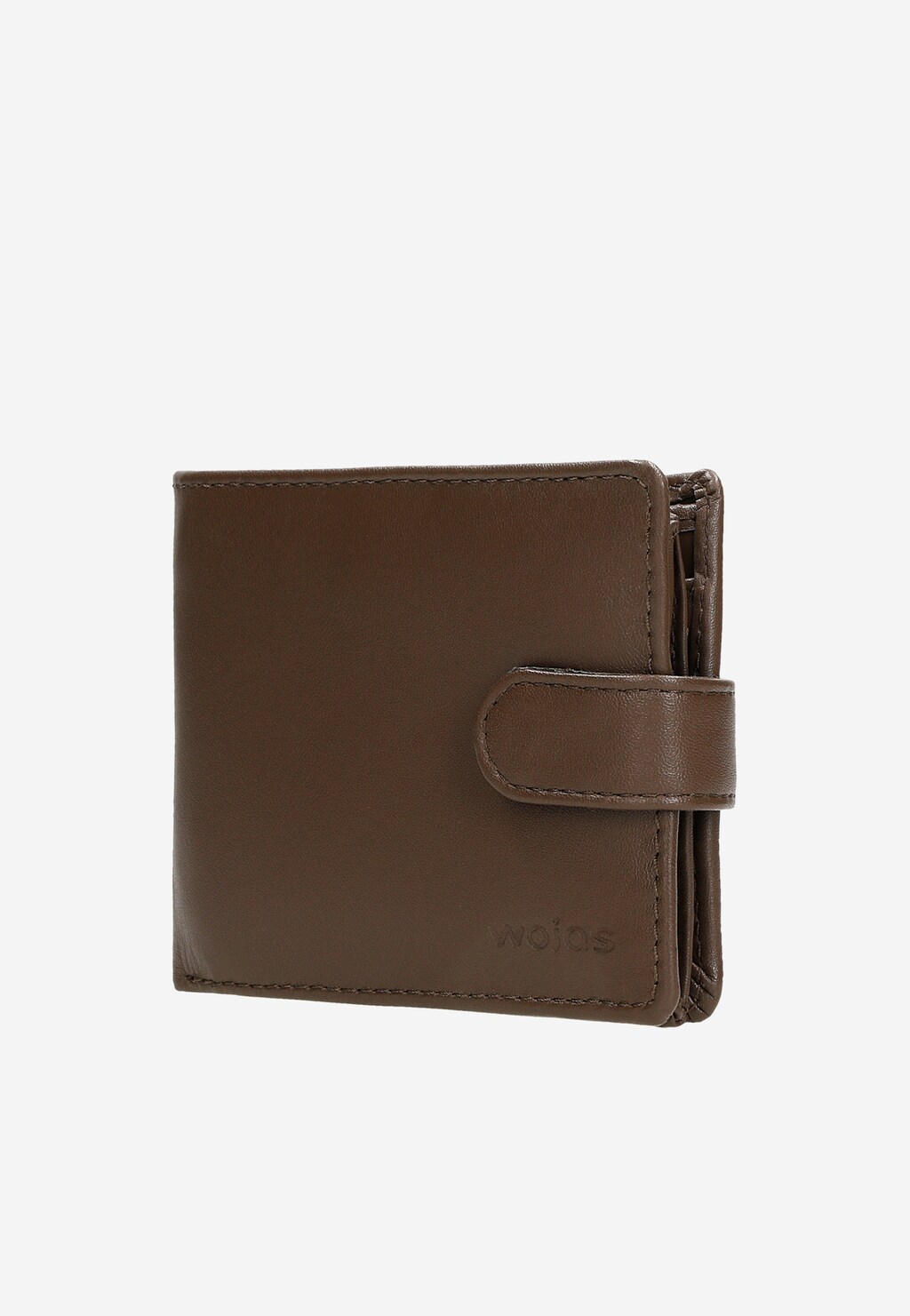 Skórzany brązowy portfel męski zapinany na zatrzask 91047-52 Widok 2