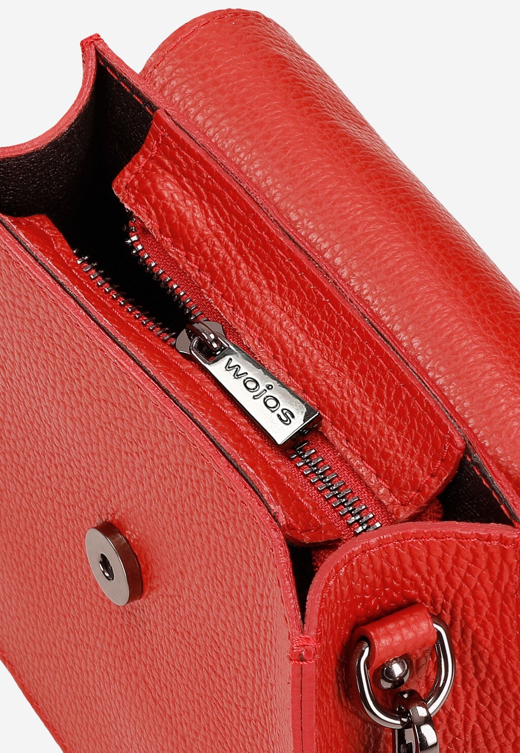 Mała skórzana torebka damska w kolorze czerwonym 80255-55 Widok 6