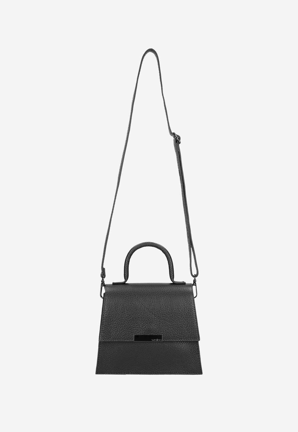 Czarna elegancka torebka damska ze skóry licowej 80255-51 Widok 5