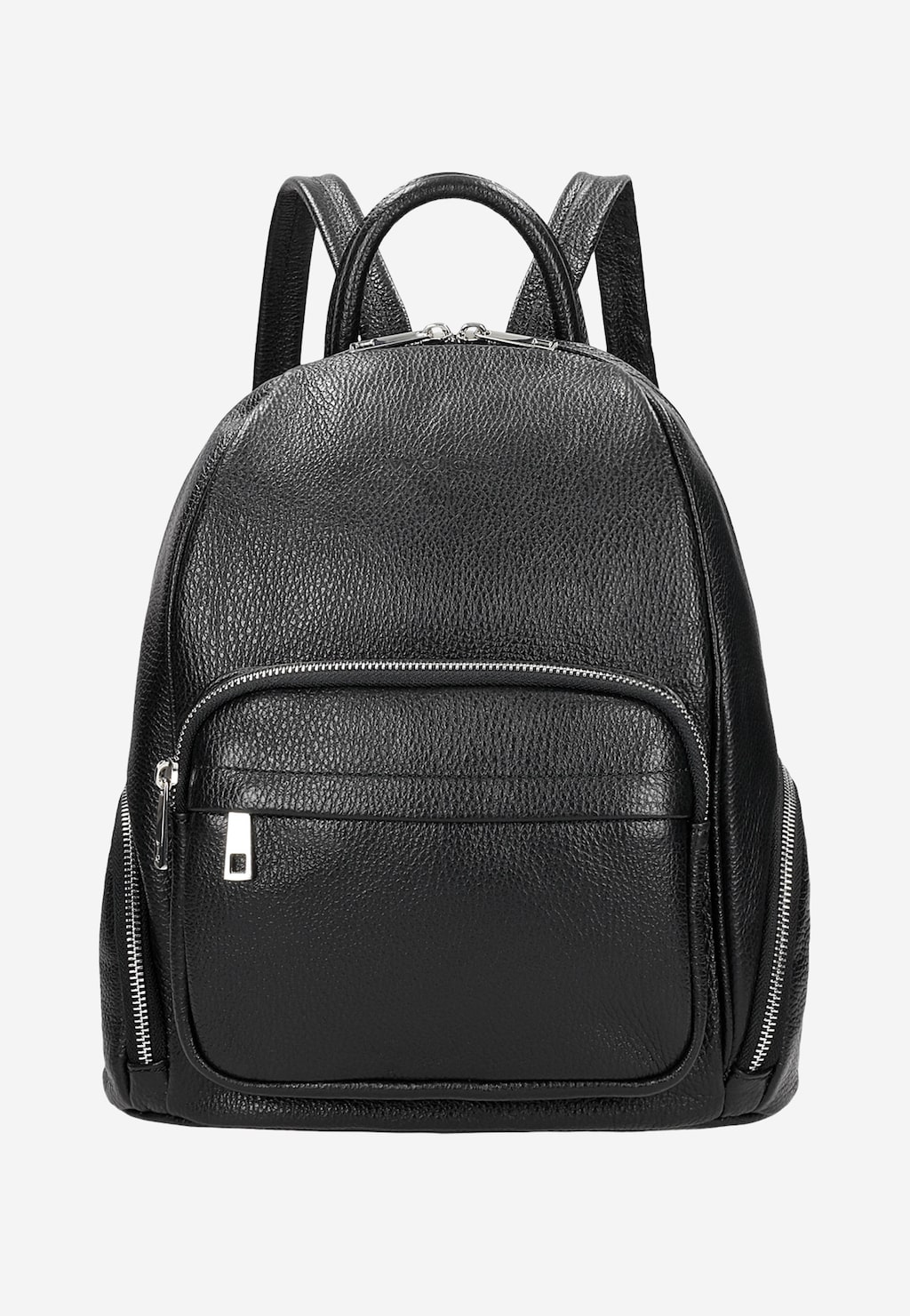 Czarny skórzany plecak damski 80196-51 Widok 1