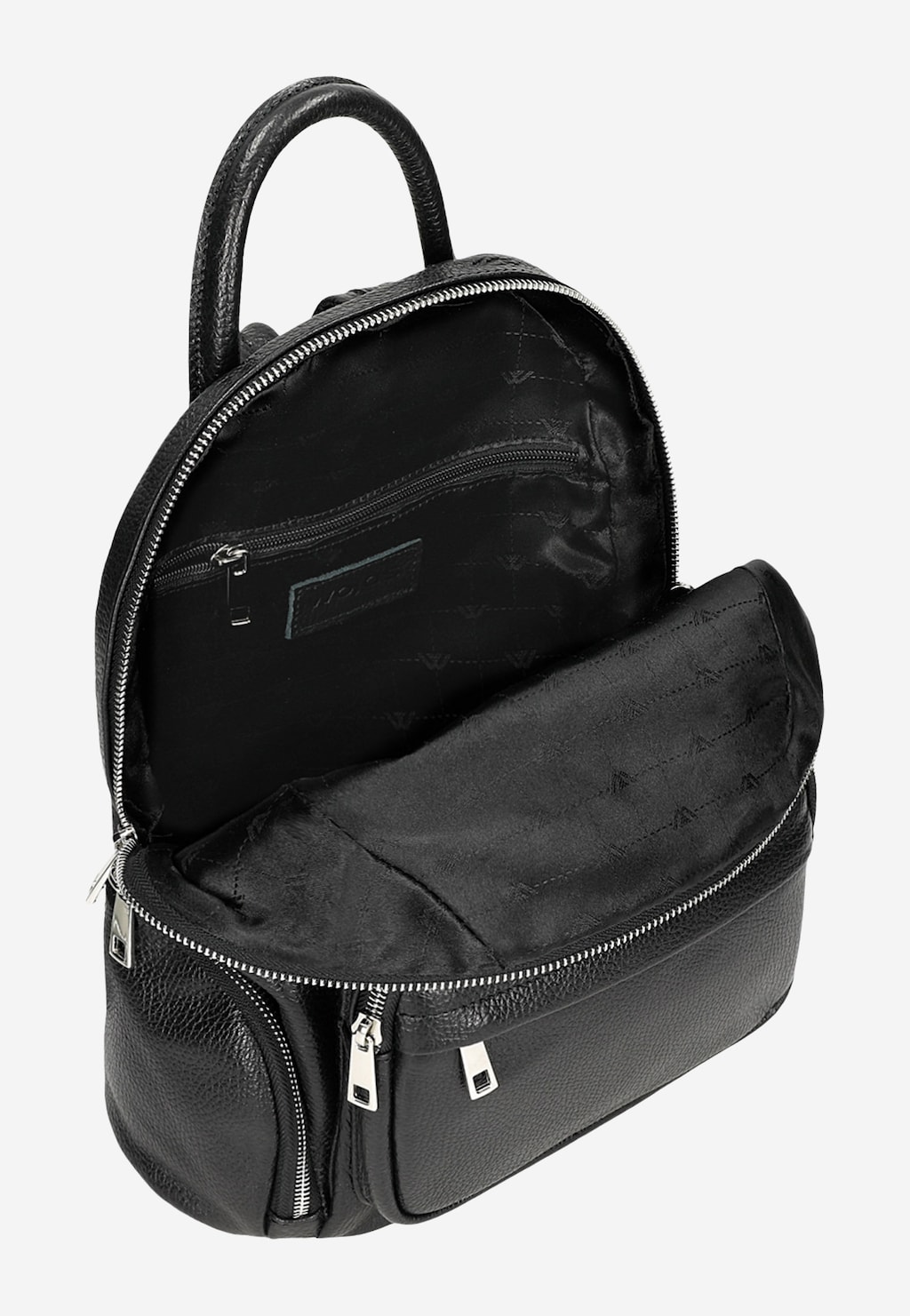 Czarny skórzany plecak damski 80196-51 Widok 4