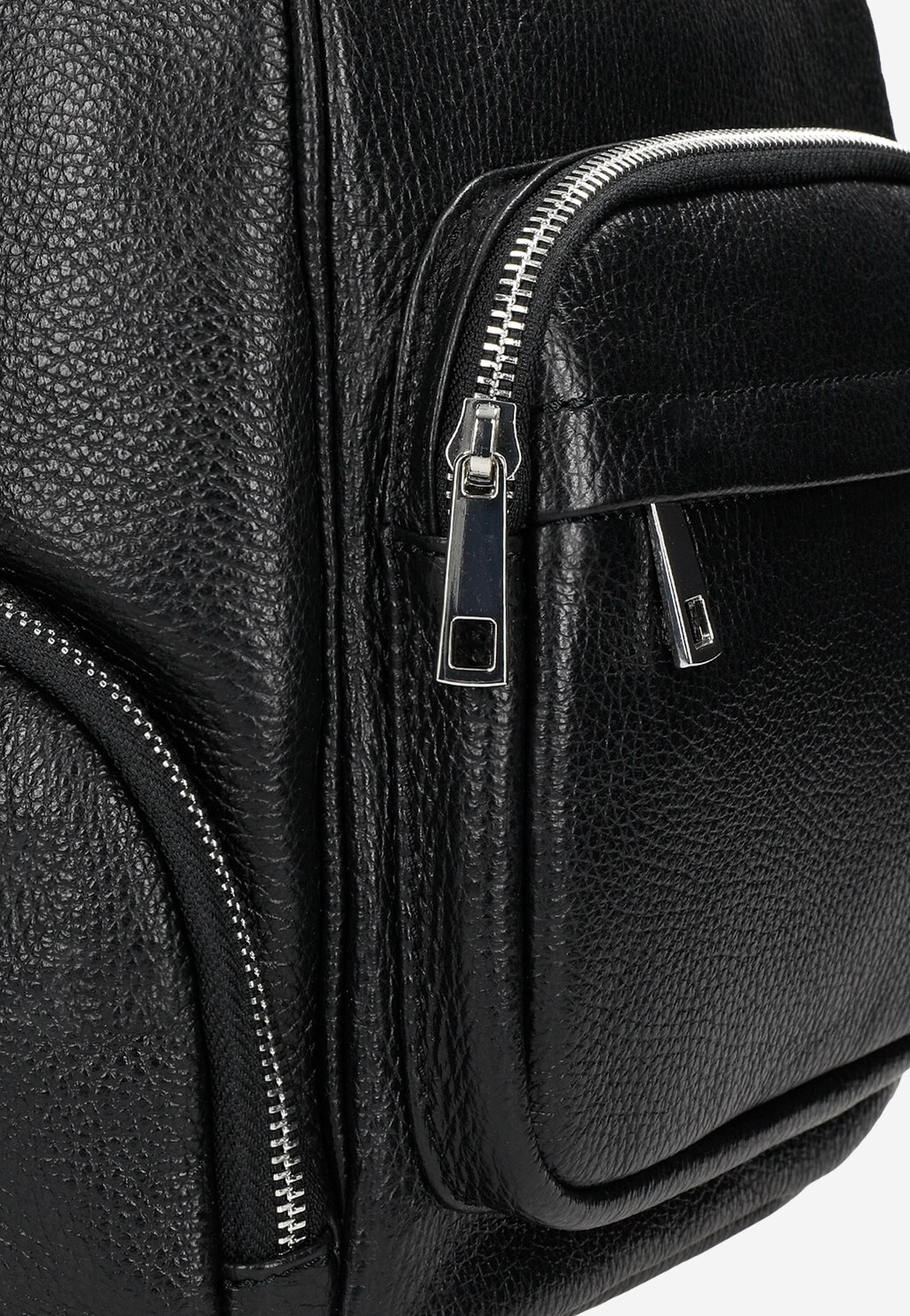 Czarny skórzany plecak damski 80196-51 Widok 5