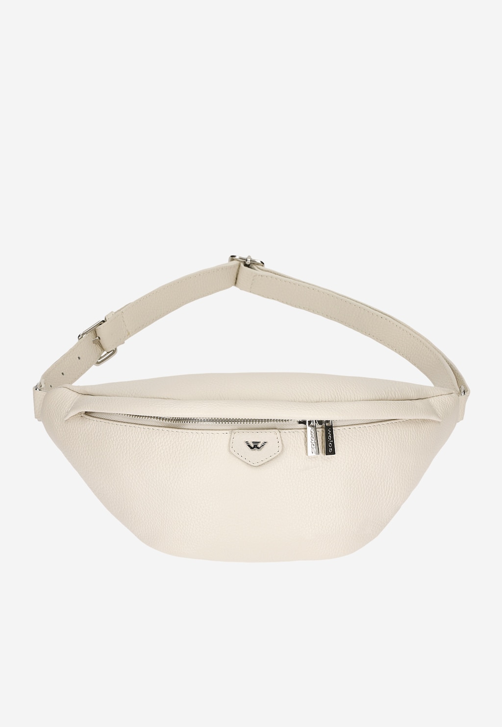 Stylová béžová dámská ledvinka z hladké kůže 80195-54 Widok 5