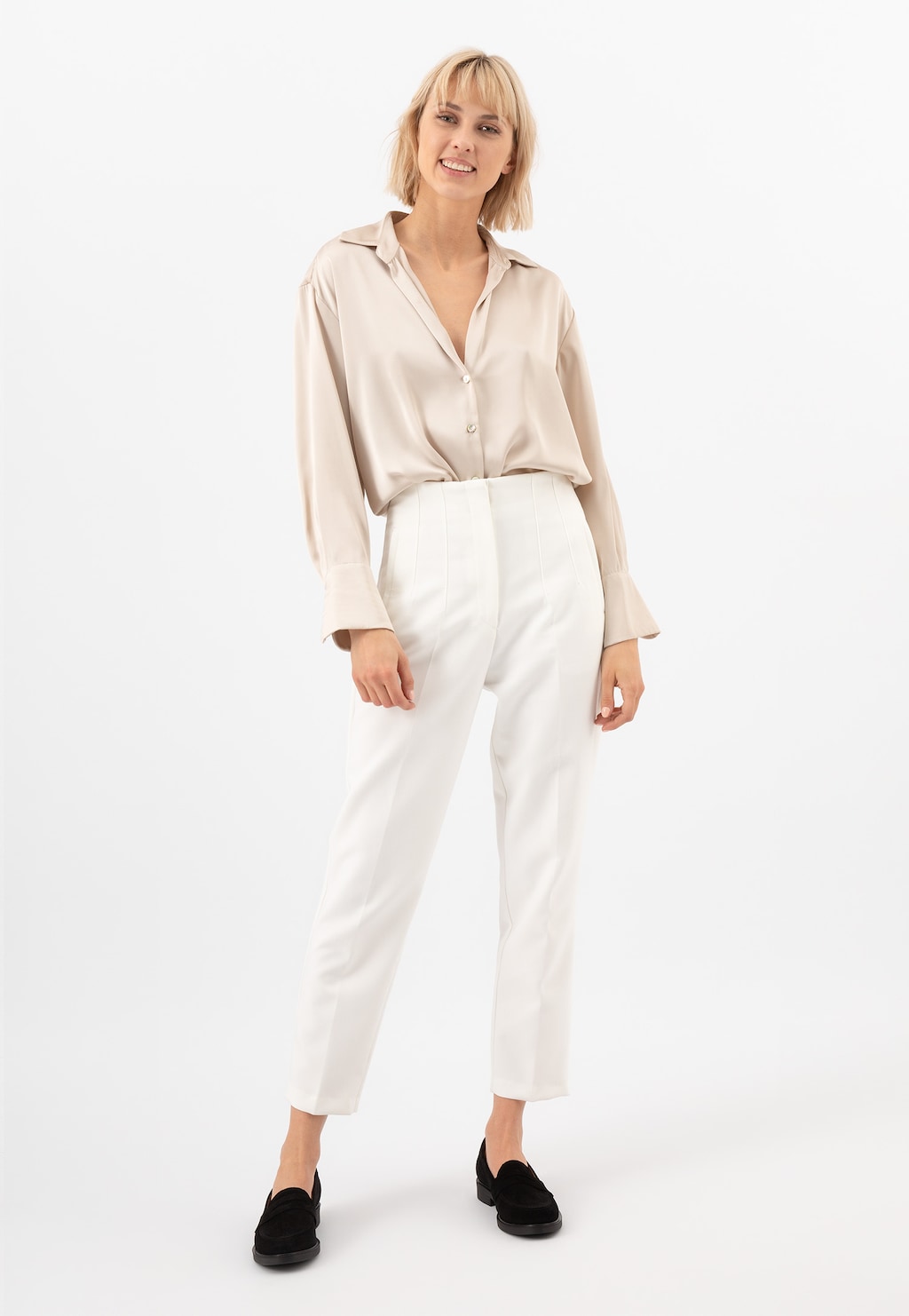 Černé dámské mokasíny z veluru 46222-61 Widok 7