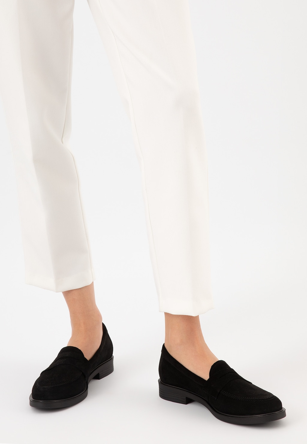 Černé dámské mokasíny z veluru 46222-61 Widok 8