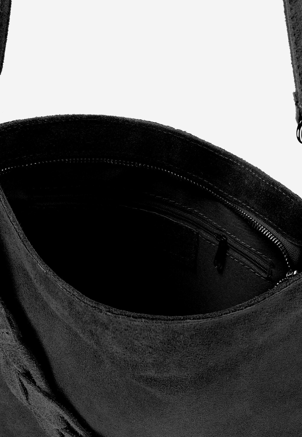 Czarna shopperka z ozdobnymi frędzlami 80256-61 Widok 6