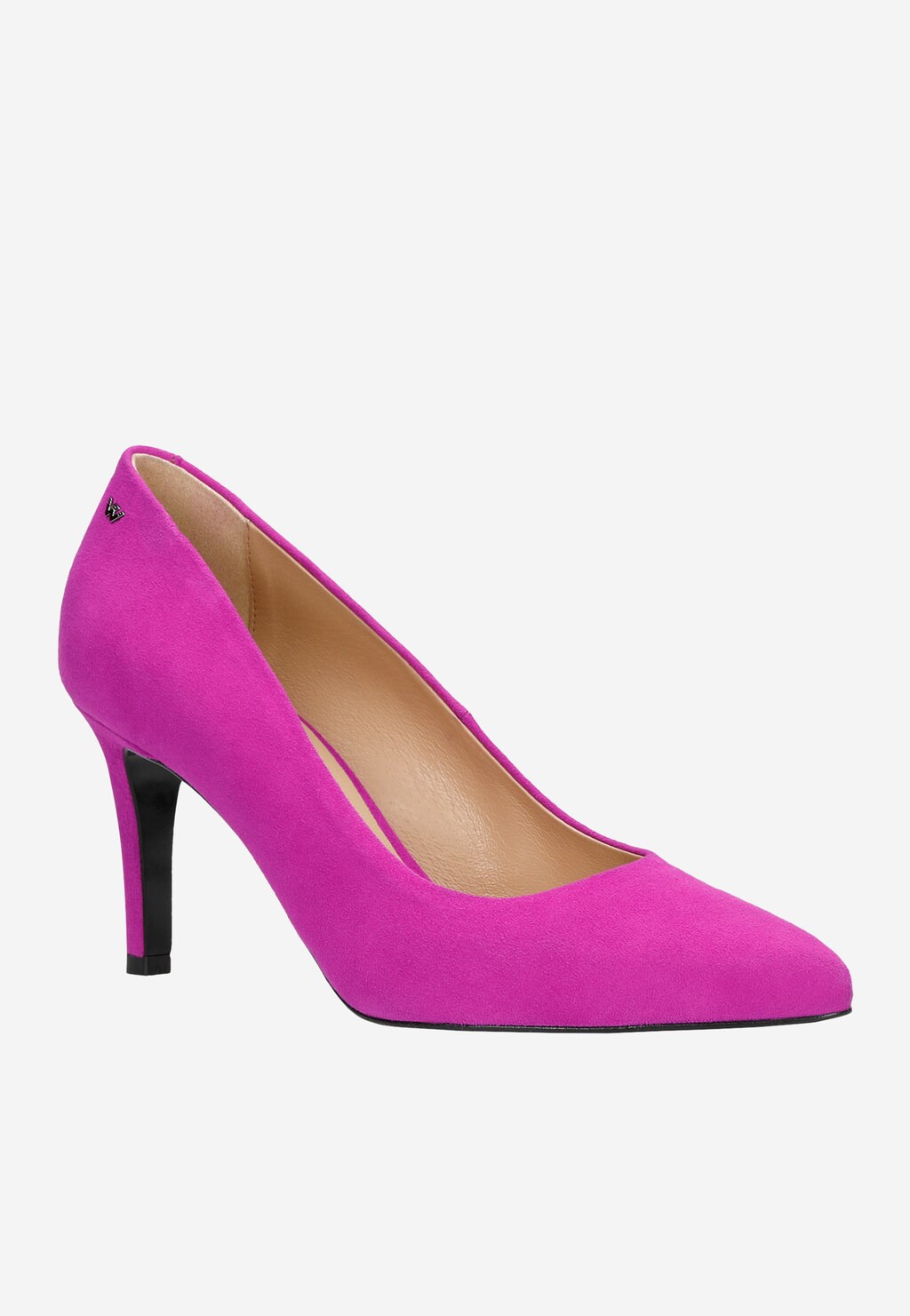 Růžové dámske špilky z velúrové kože 35079-65 Widok 3