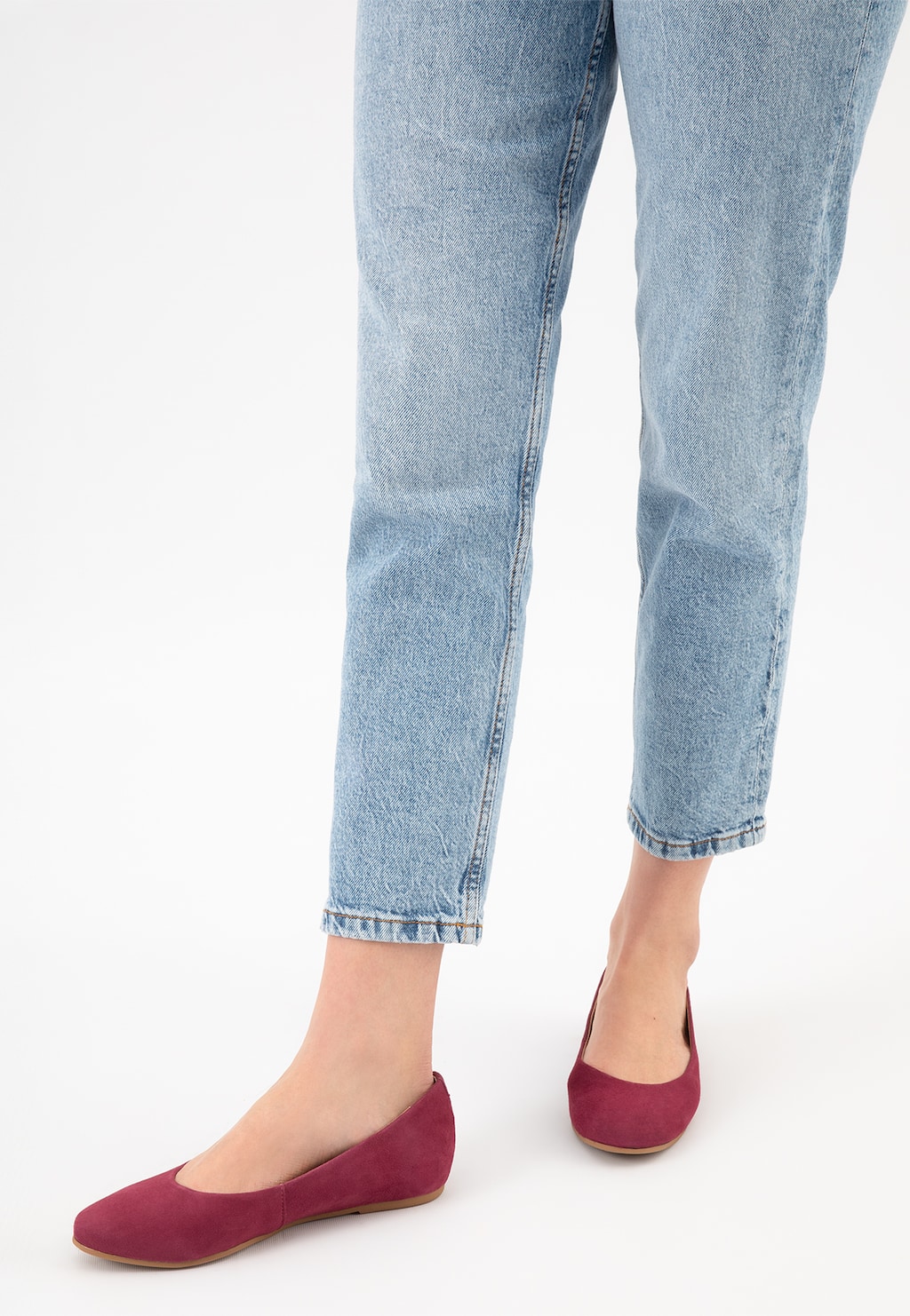 Pohodlné dámske poltopánky z velúrovej kože 44005-67 Widok 7