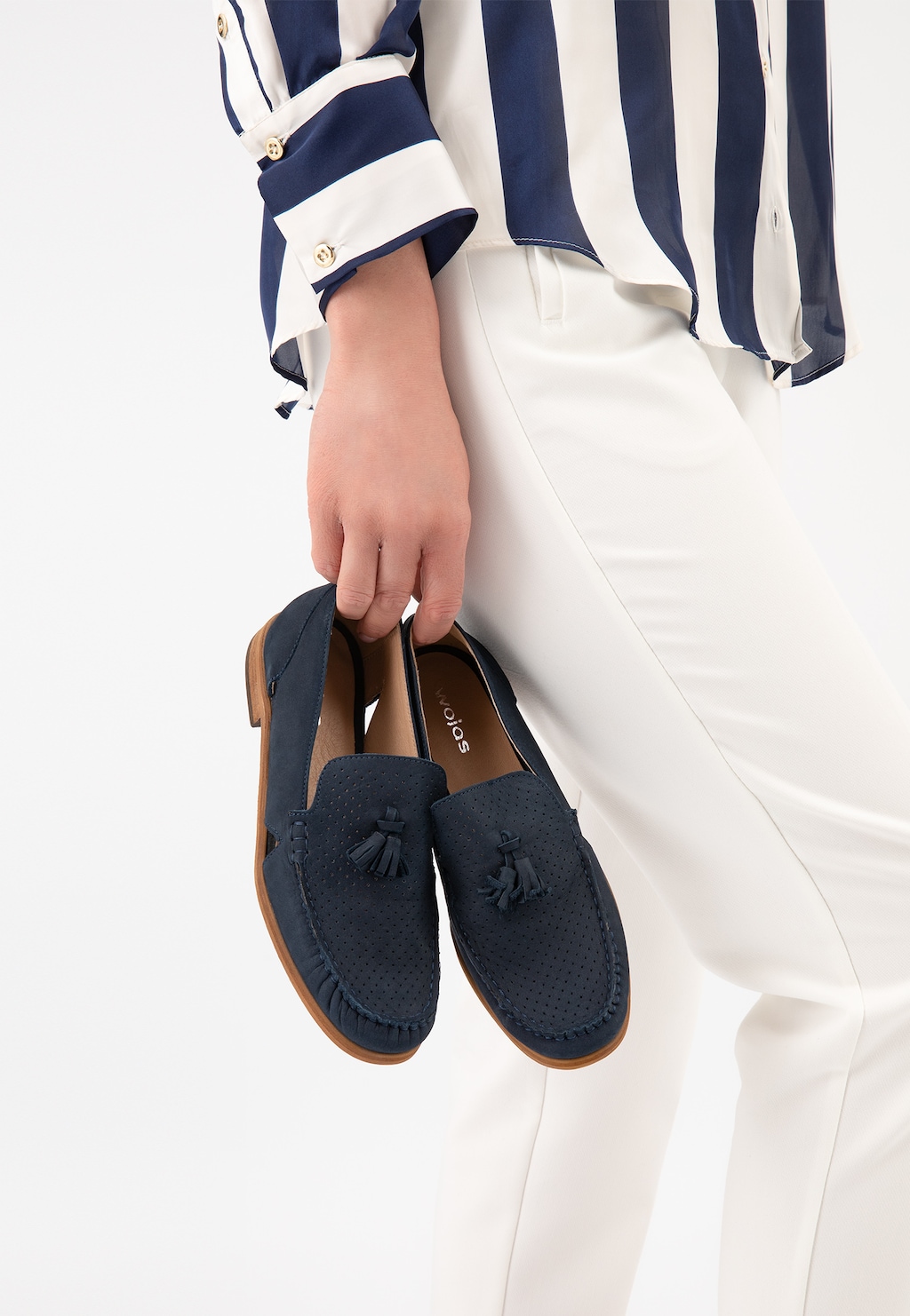 Kožené poltopánky dámske na každodenné nosenie 46011-26 Widok 1