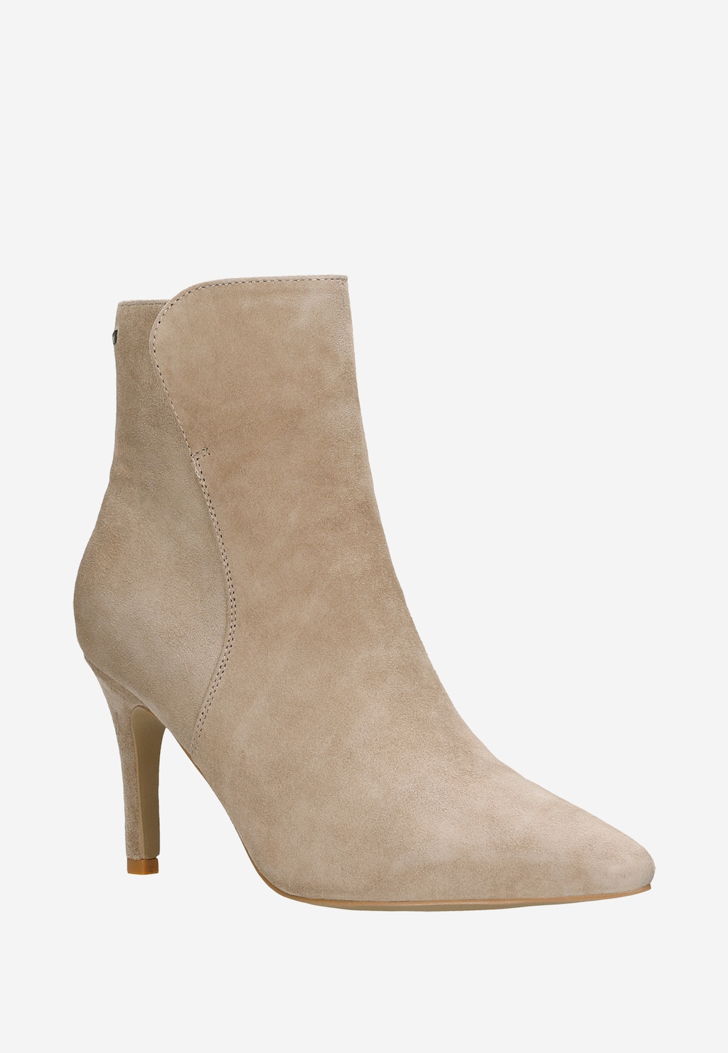 Beżowe eleganckie botki na obcasie 55199-64 Widok 3