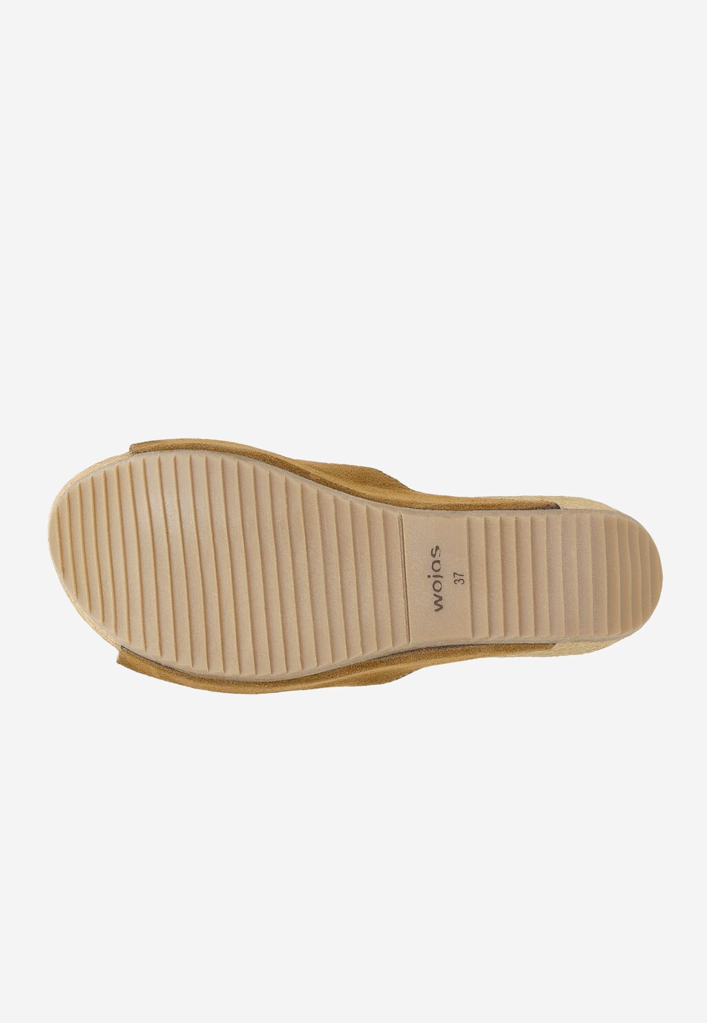 Brązowe klapki damskie na korkowej koturnie 74021-63 Widok 6