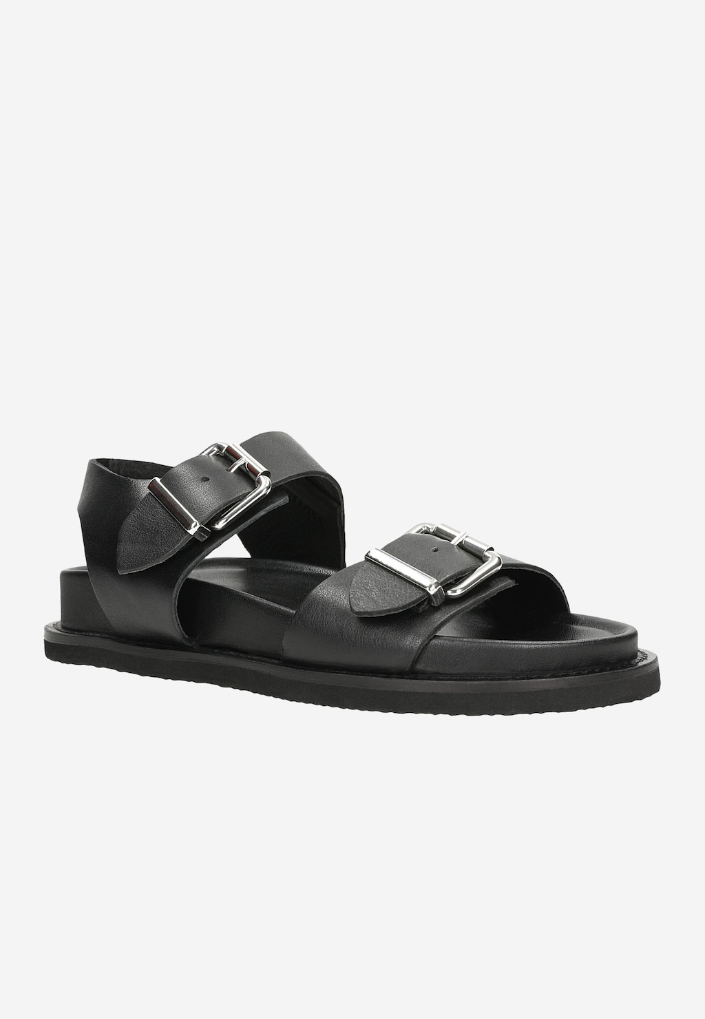 Kožené čierne letné sandále sú stelesnením univerzálnosti 76110-51 Widok 3