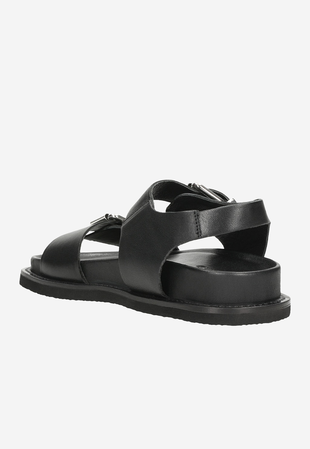Kožené čierne letné sandále sú stelesnením univerzálnosti 76110-51 Widok 4