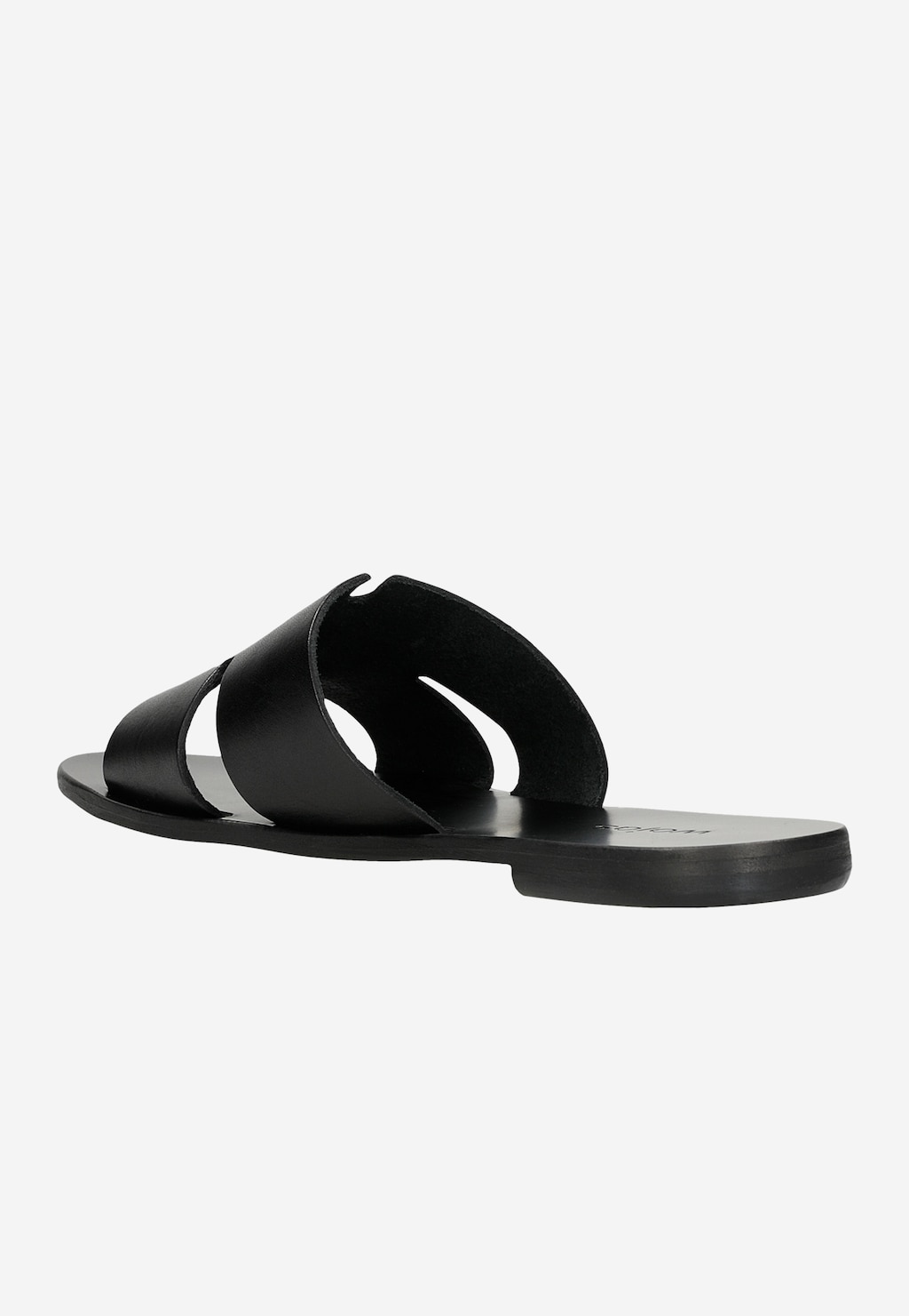 Dámske šľapky elegantné z čiernej lícovej kože 74008-51 Widok 4