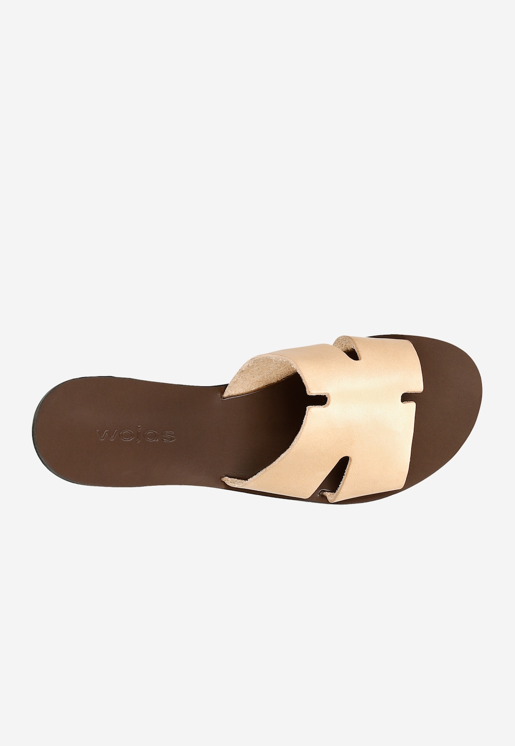 Beżowe skórzane klapki damskie 7400854  Widok 4