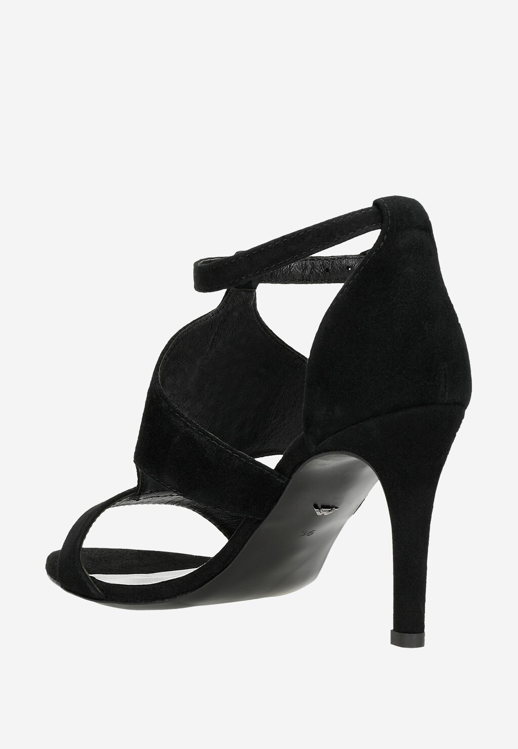 Czarne sandały damskie z kolorowymi kryształkami 76065-65 Widok 4