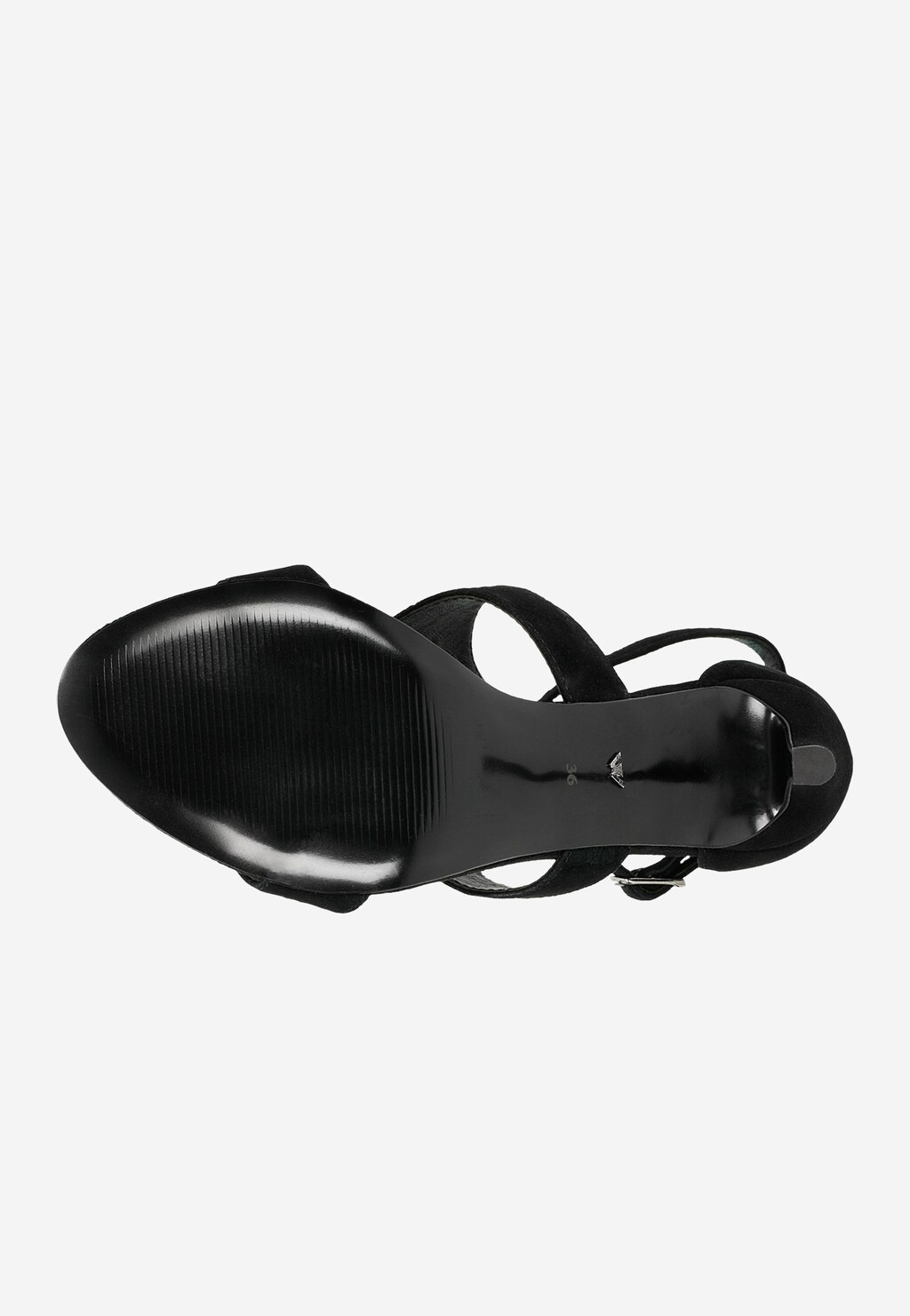 Czarne sandały damskie z kolorowymi kryształkami 76065-65 Widok 6