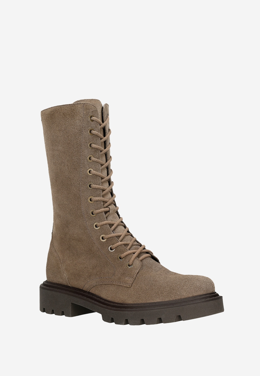 Členkové čižmy s hrubou podrážkou z prírodnej kože 64067-64 Widok 3