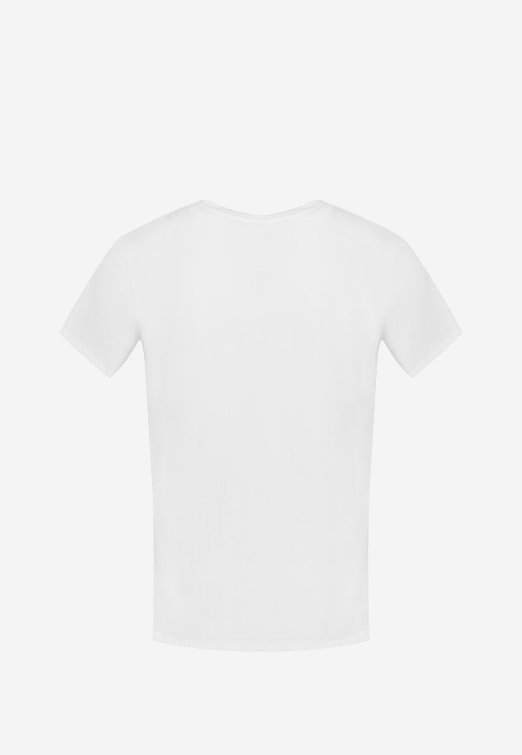 Biała koszulka męska w serek 98004-89 Widok 7