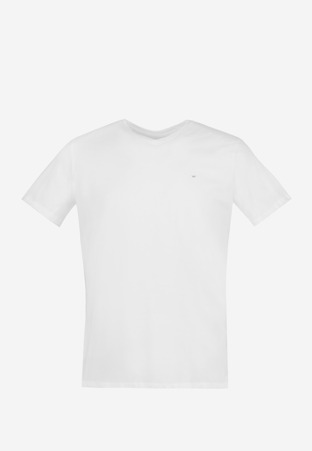 Biała koszulka męska w serek 98004-89 Widok 1