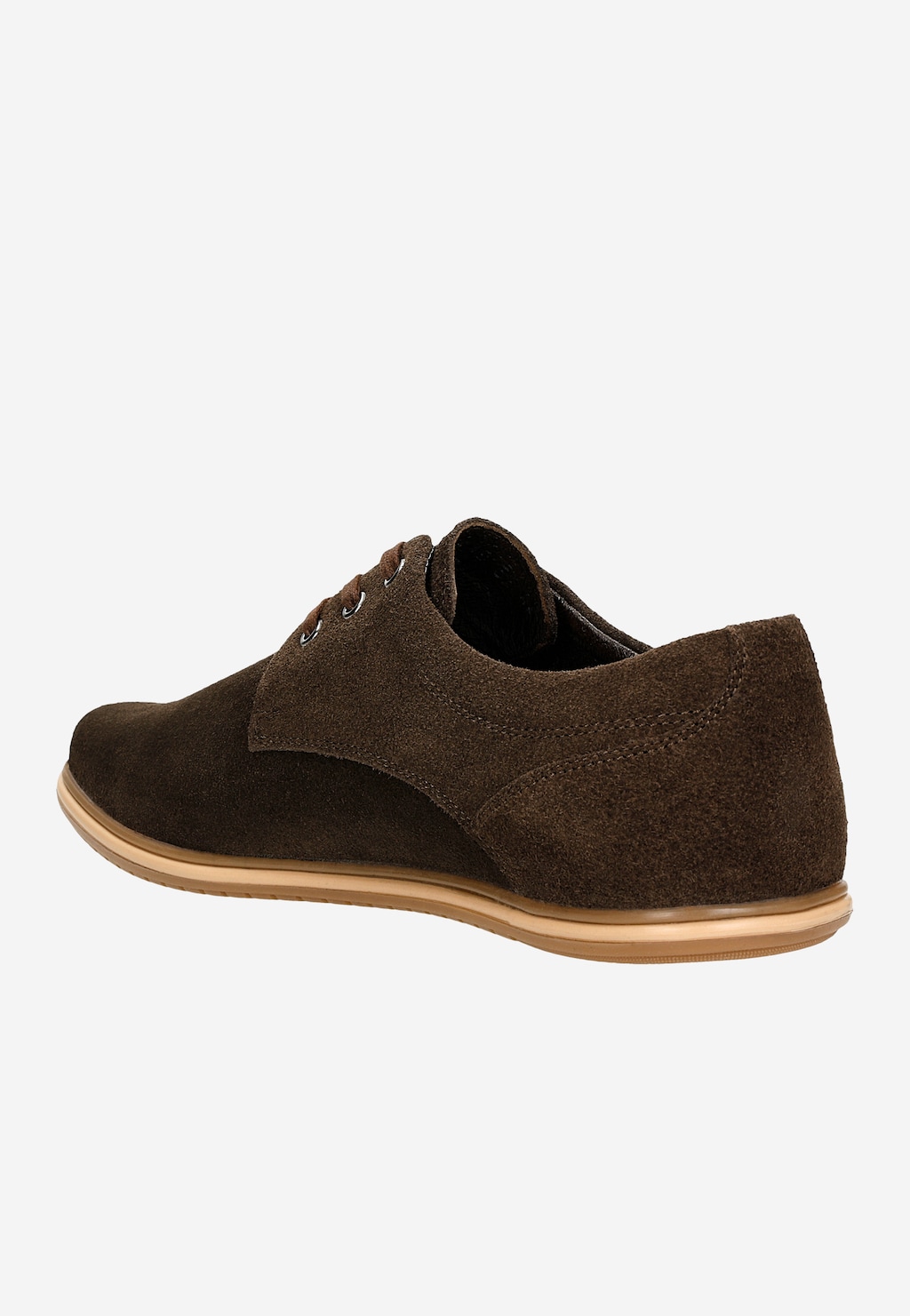 Hnedé pánske tenisky z velúrovej kože 10019-62 Widok 3