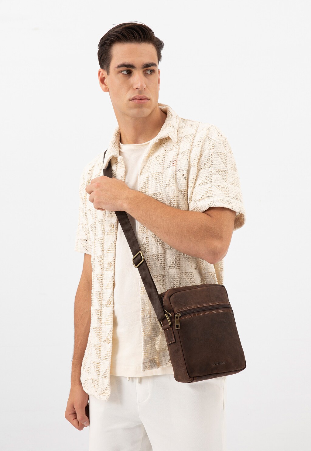 Brązowa torba męska crossbody bag 80327-22 Widok 8