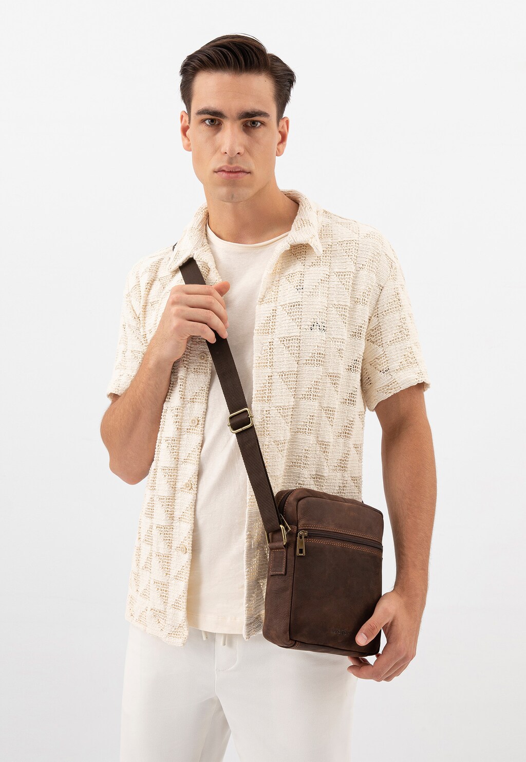Brązowa torba męska crossbody bag 80327-22 Widok 1