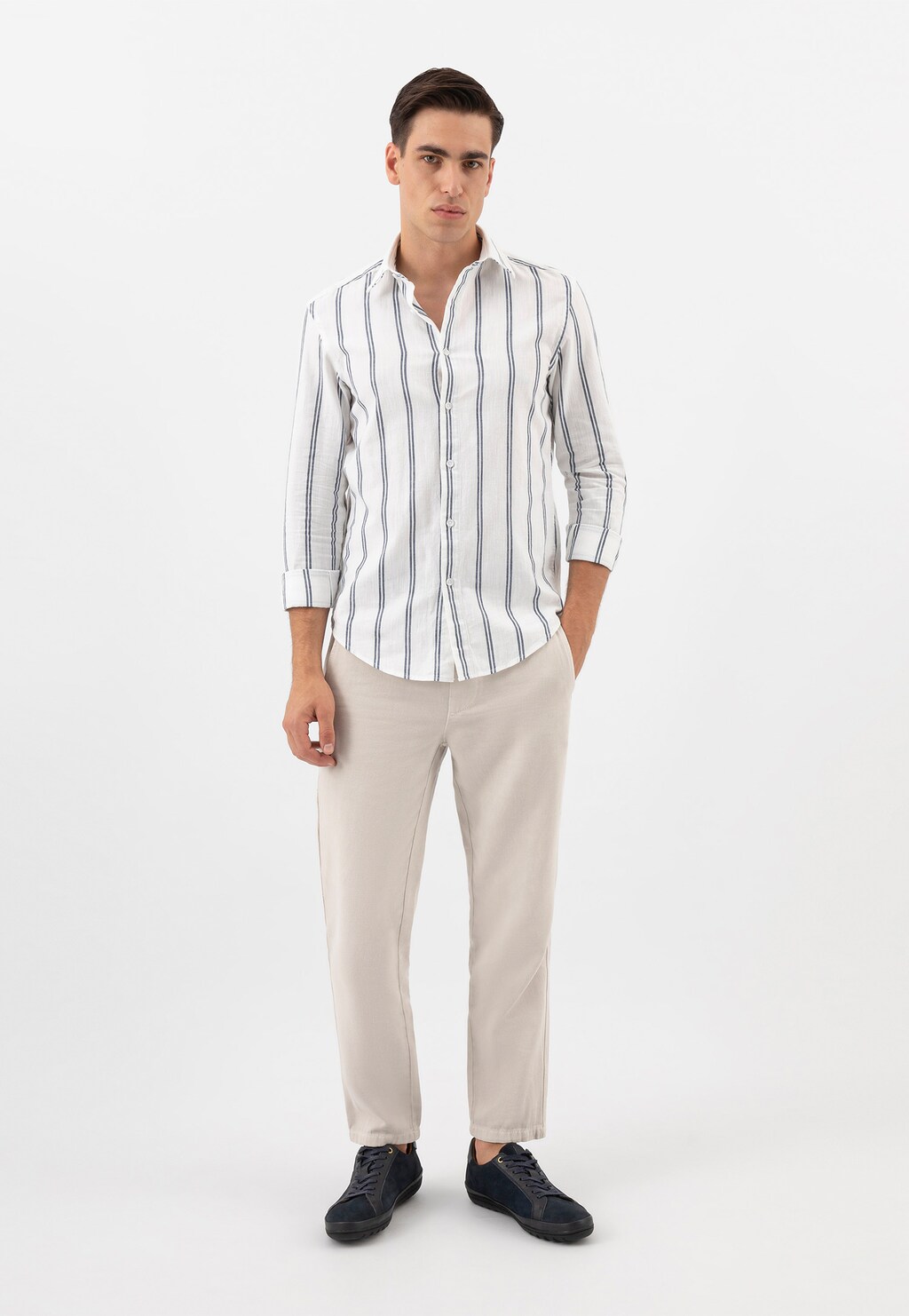 Granátové pánské sneakers z kvalitní velurové kůže 10147-76 Widok 7