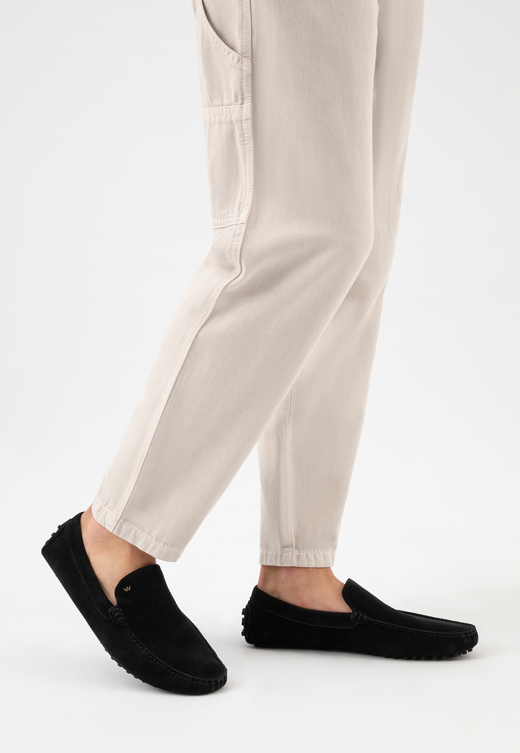 Czarne mokasyny męskie typu driving shoes 10145-61 Widok 8