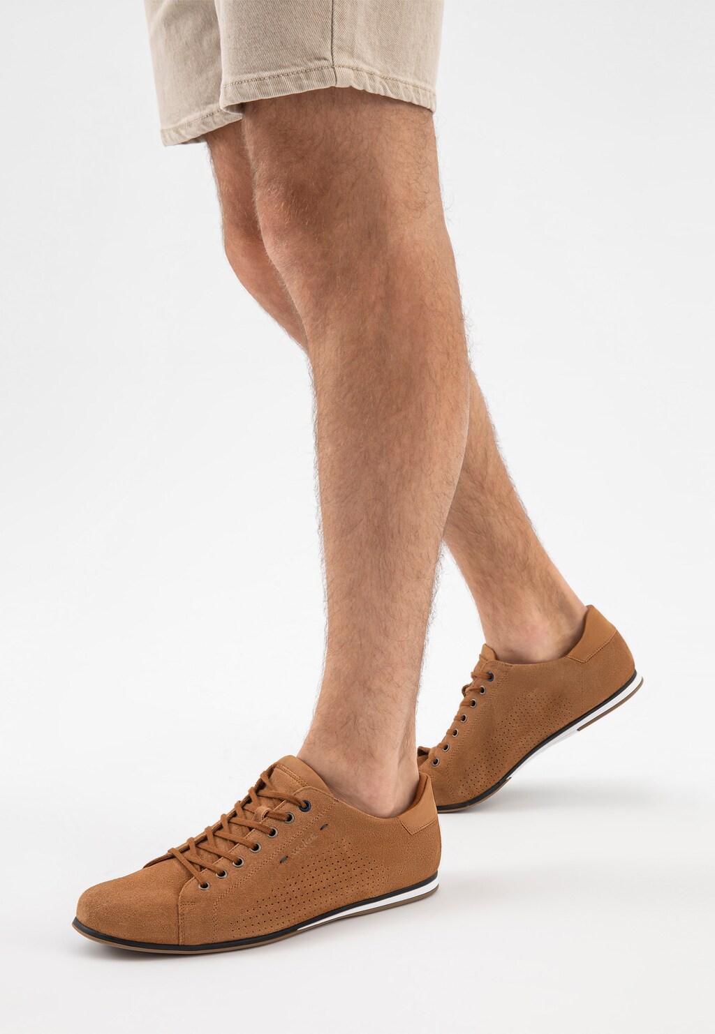 Hnedé pánske poltopánky z velúrovej kože 10026-62 Widok 7