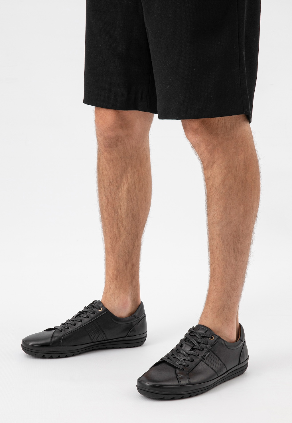 Czarne półbuty męskie typu sneakers 10147-51 Widok 8