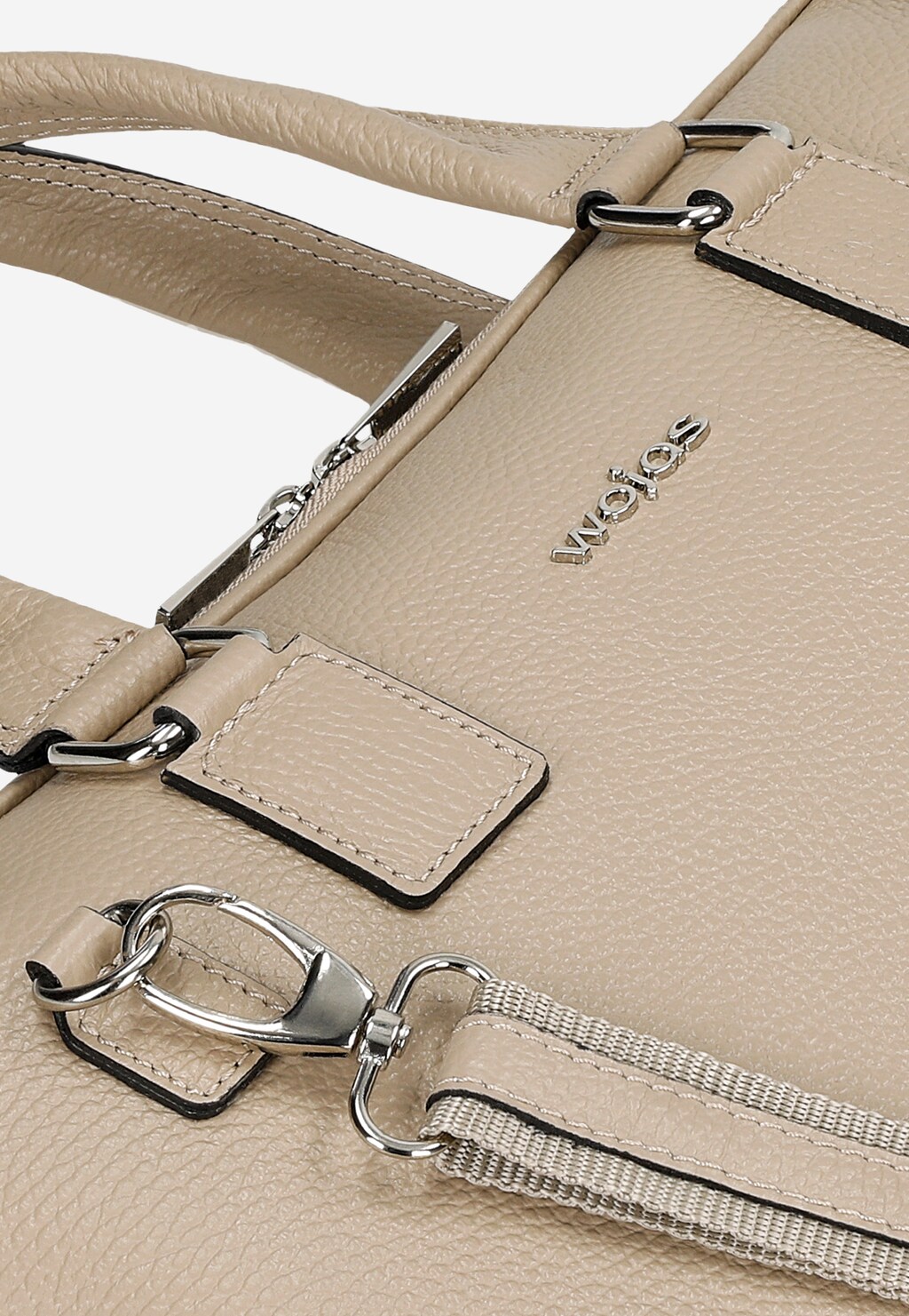 Dámská velká kabelka přes rameno z béžové kůže 80346-54 Widok 5