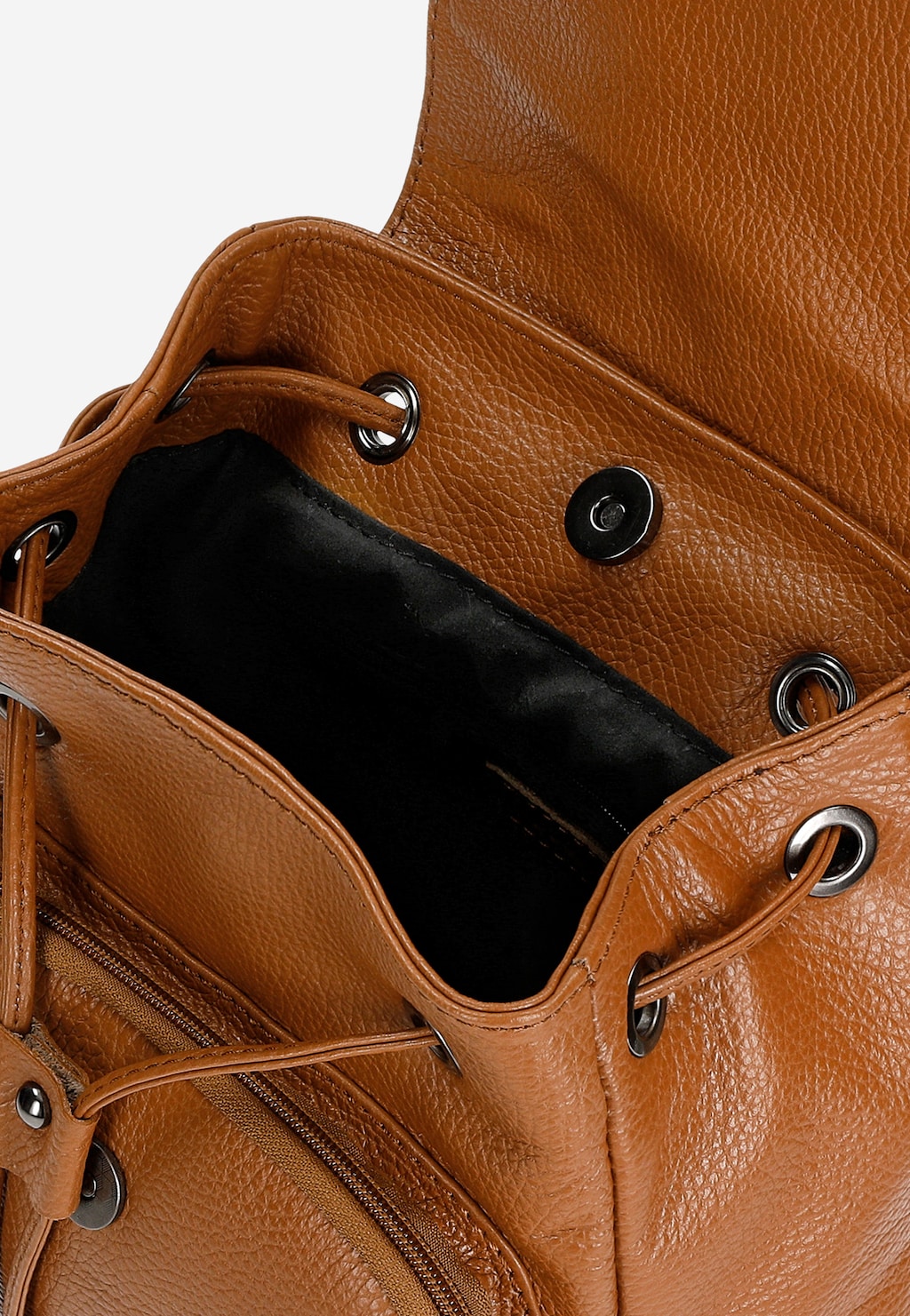 Jasnobrązowy plecak damski ze skóry licowej 80092-53 Widok 4